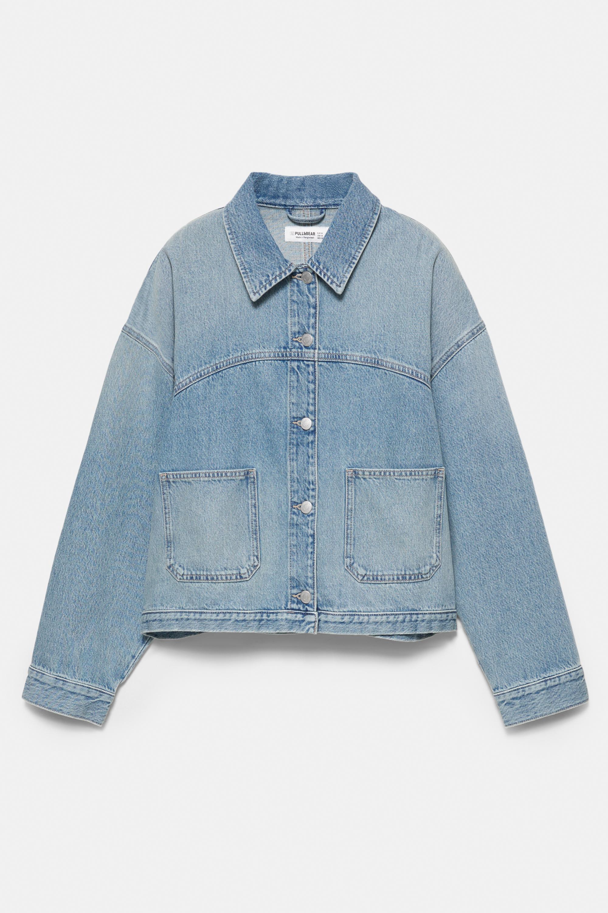 Boxy kesim denim ince ceket - Görsel 2