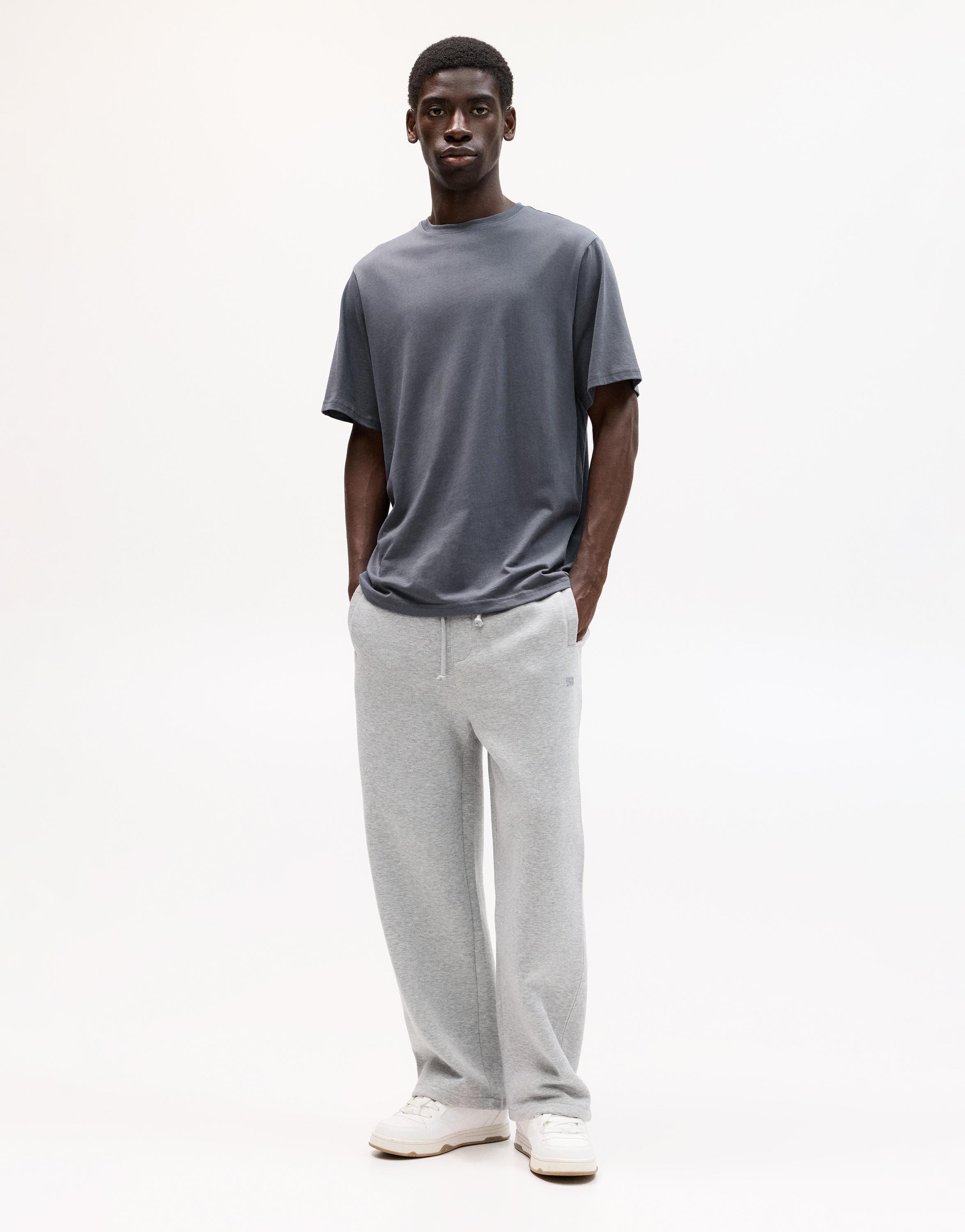 Basic kısa kollu pamuklu tişört - Görsel 55