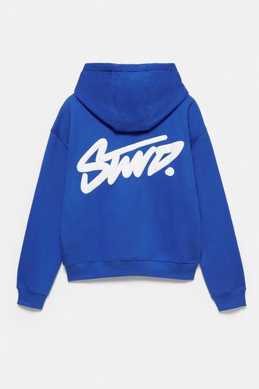 STWD logo boxy hoodie — Deep blue 7