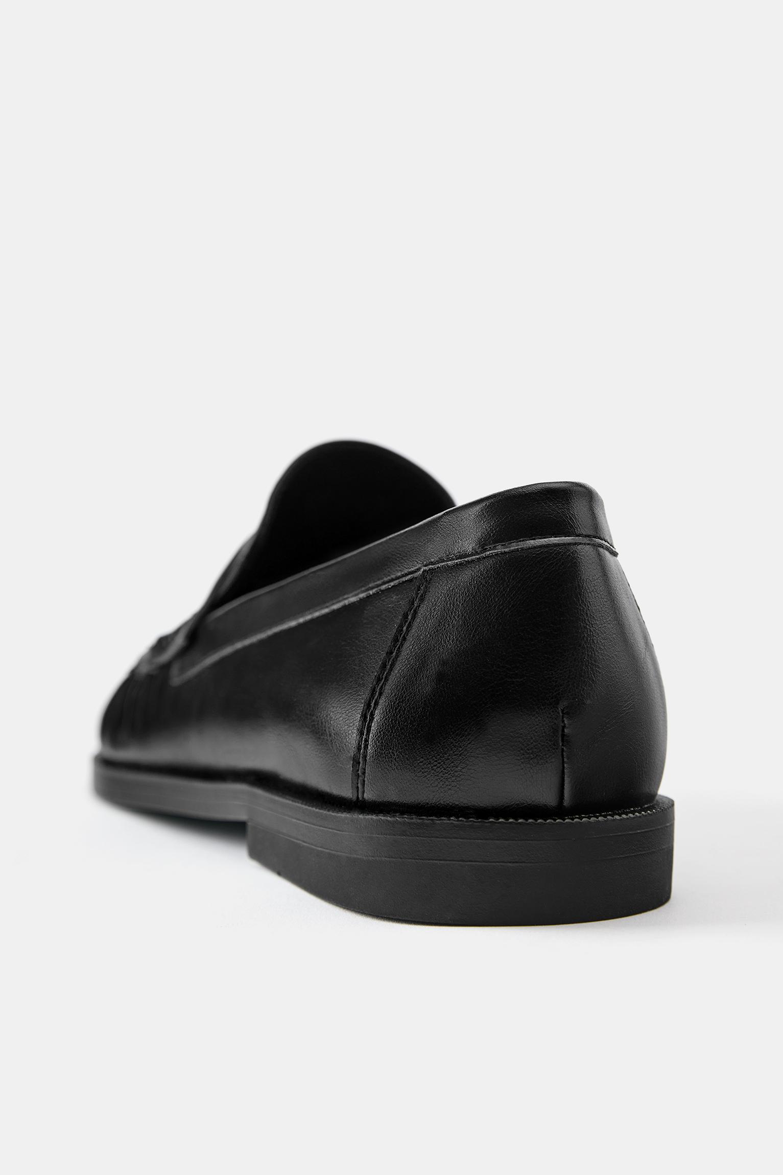 Gathered loafers — Black