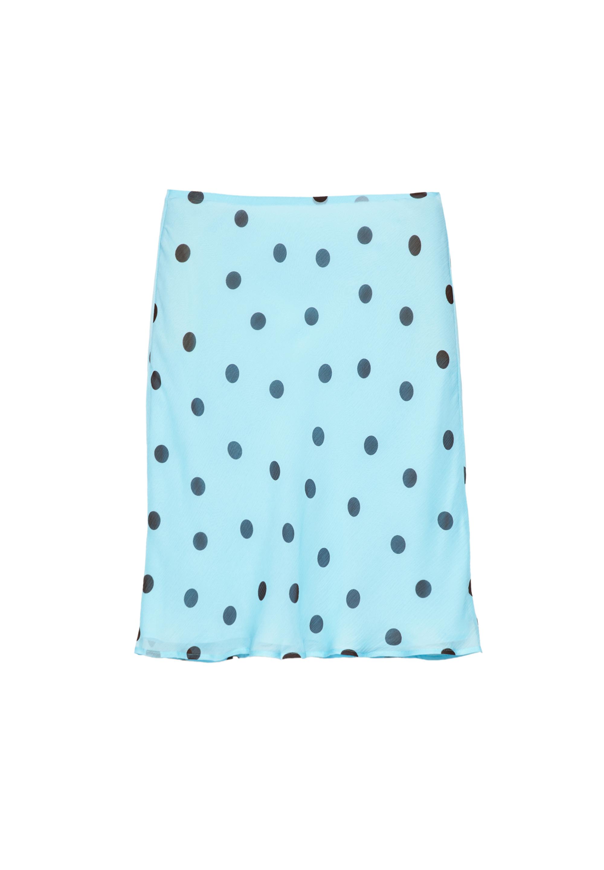 Polka dot midi skirt — Pale turquoise