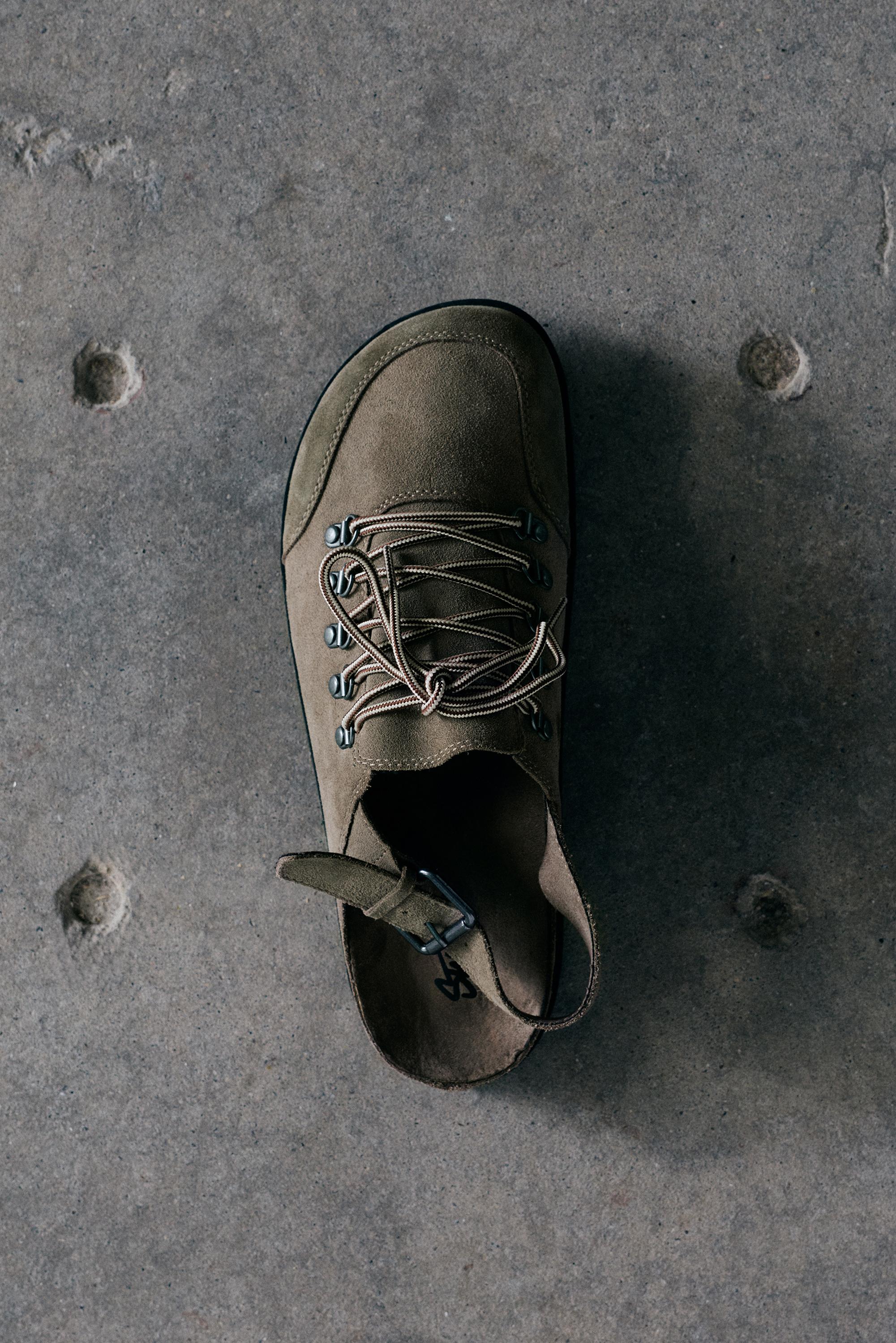 Lace-up leather clogs STWD — Taupe