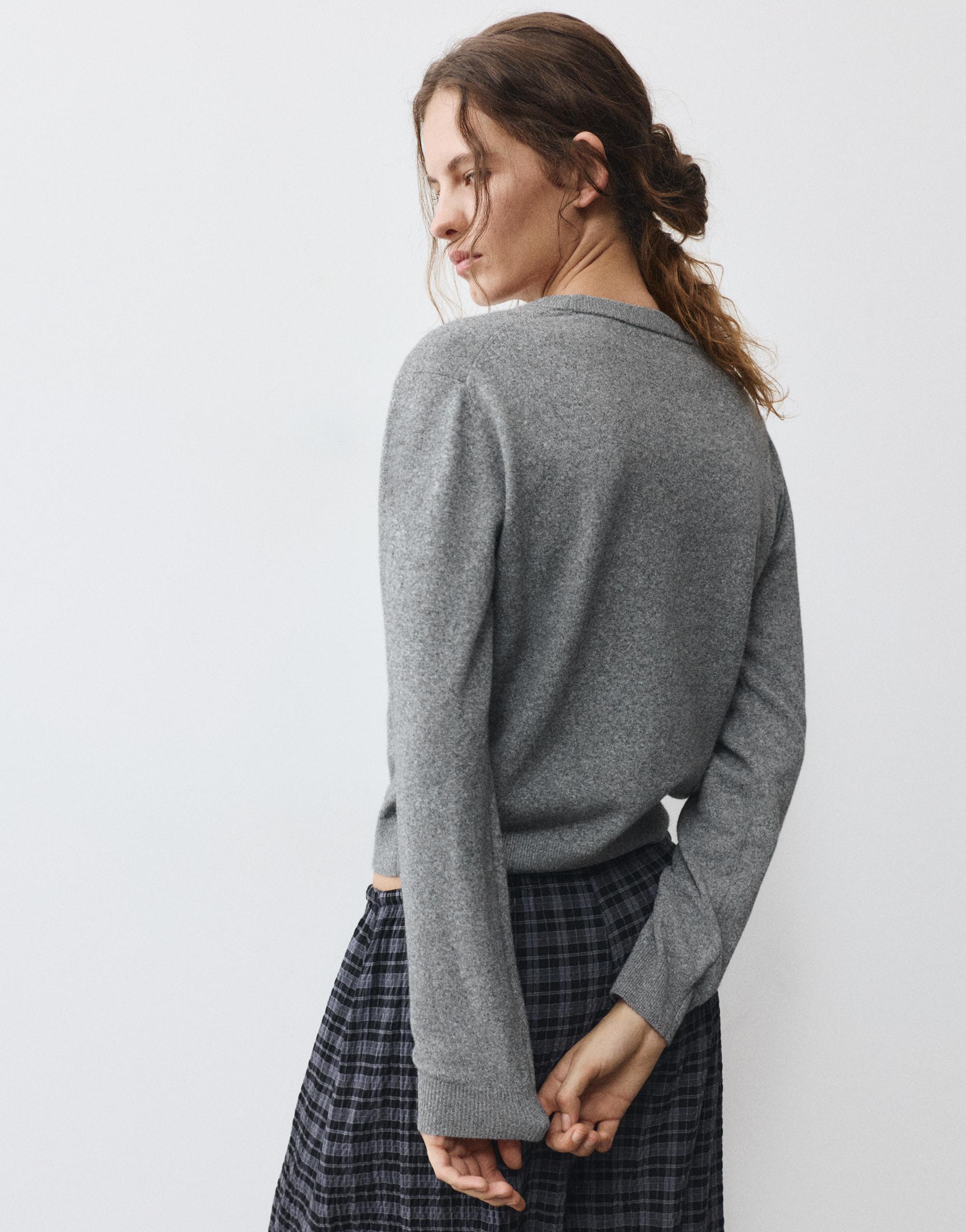 Soft knit jumper — Grey marl