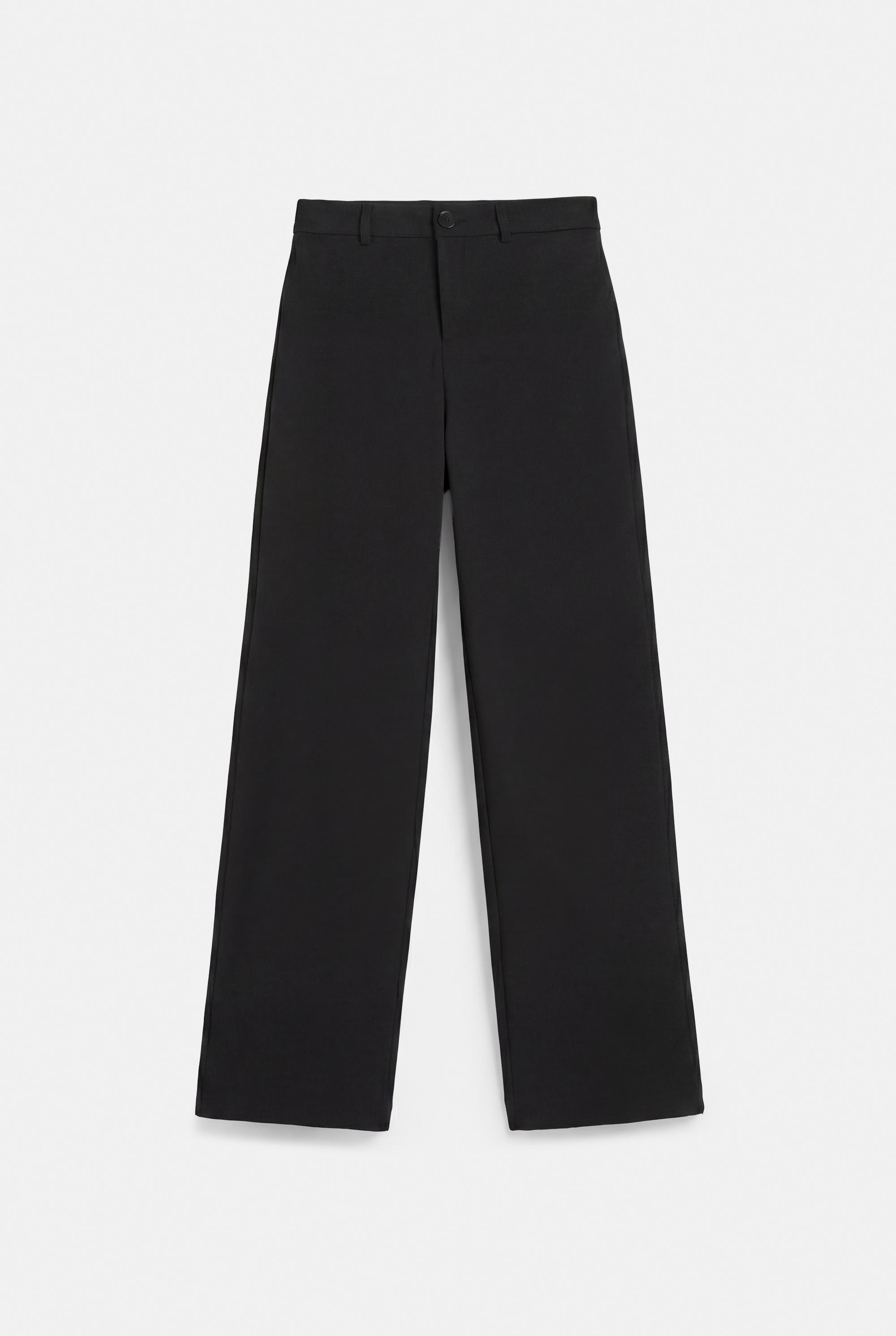 Straight-leg smart trousers — Black