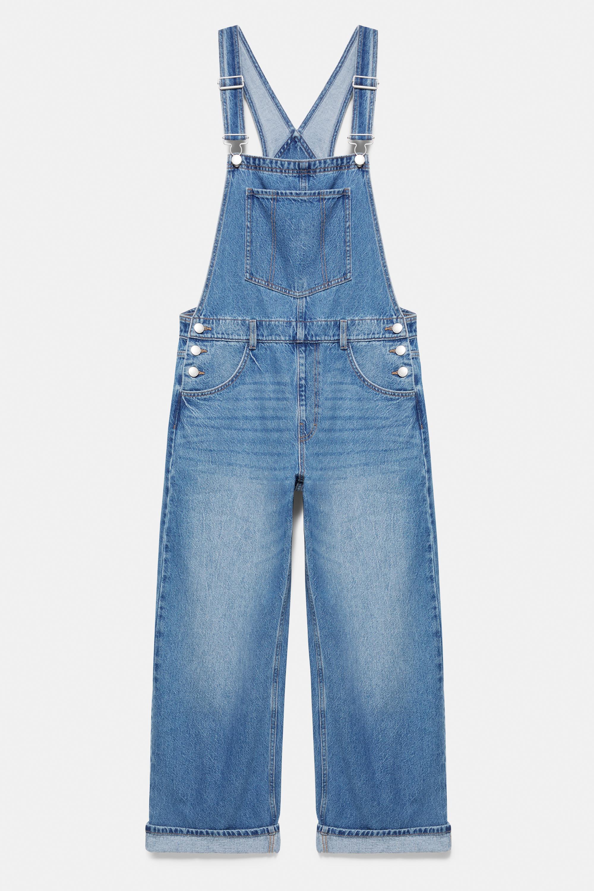 Long denim dungarees — Blue