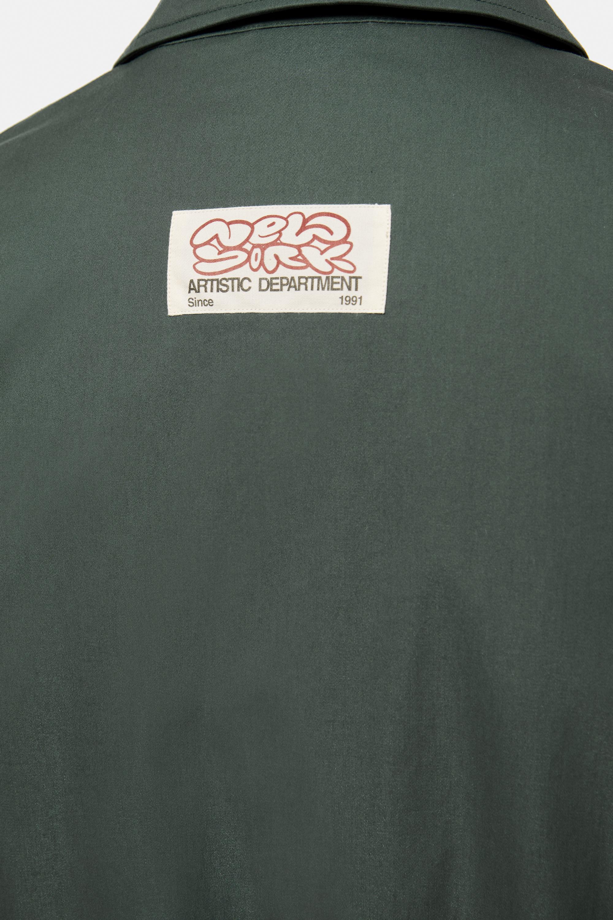 Embroidered jacket — Bluish green
