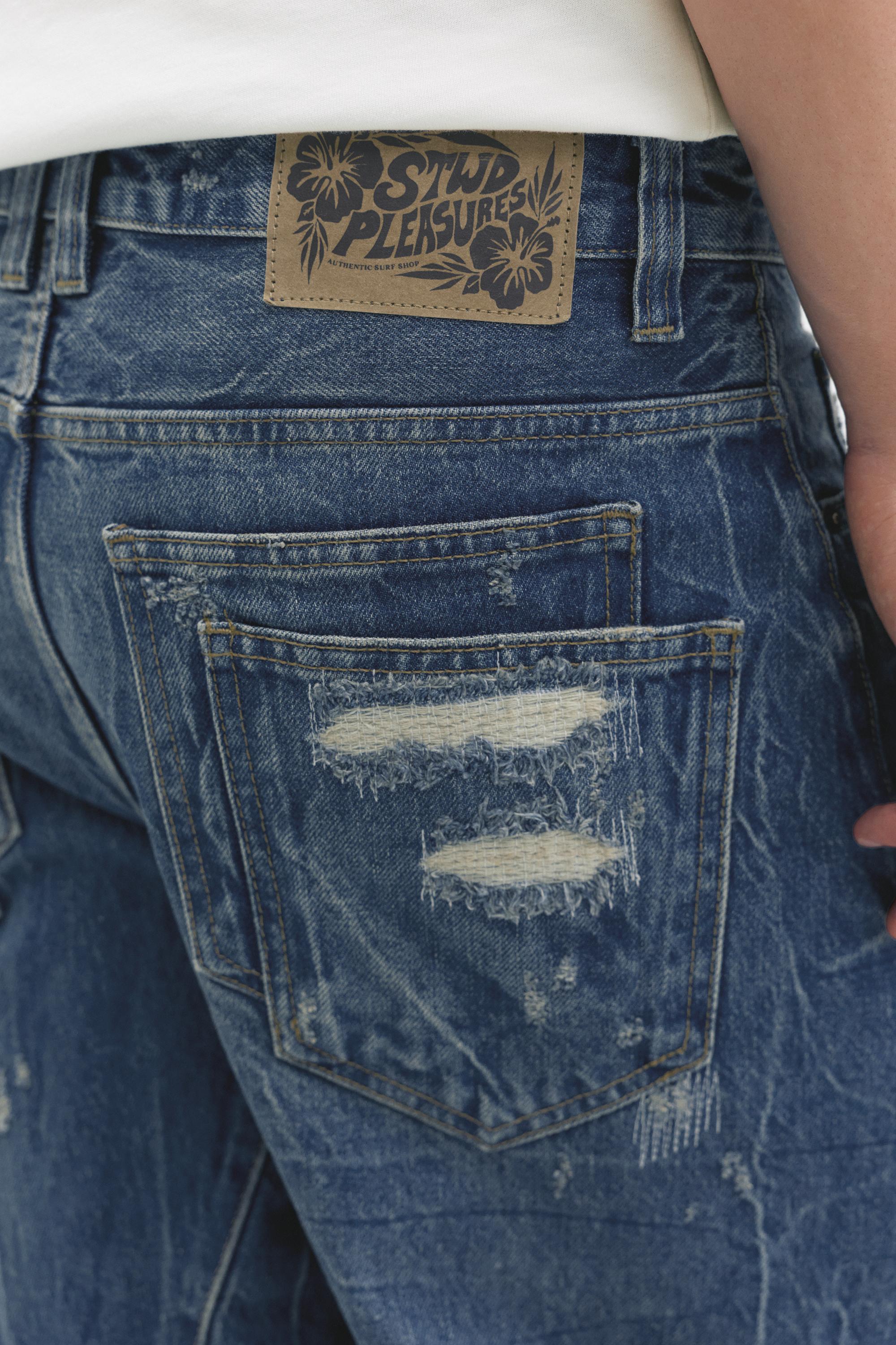 Pleasures x STWD jeans — Medium blue