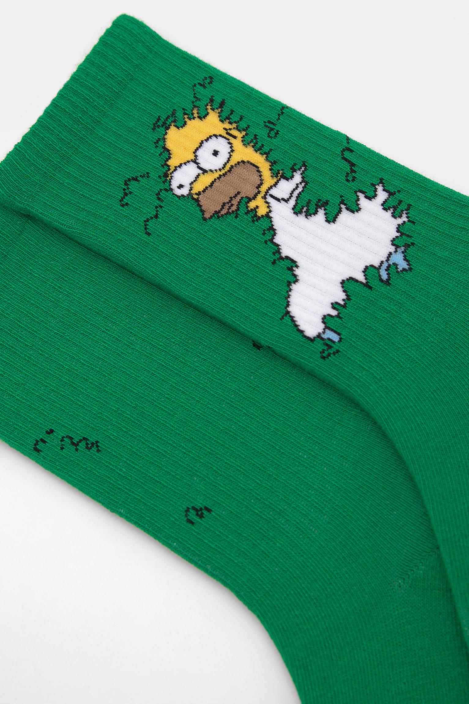 Homer Simpson long socks — Green