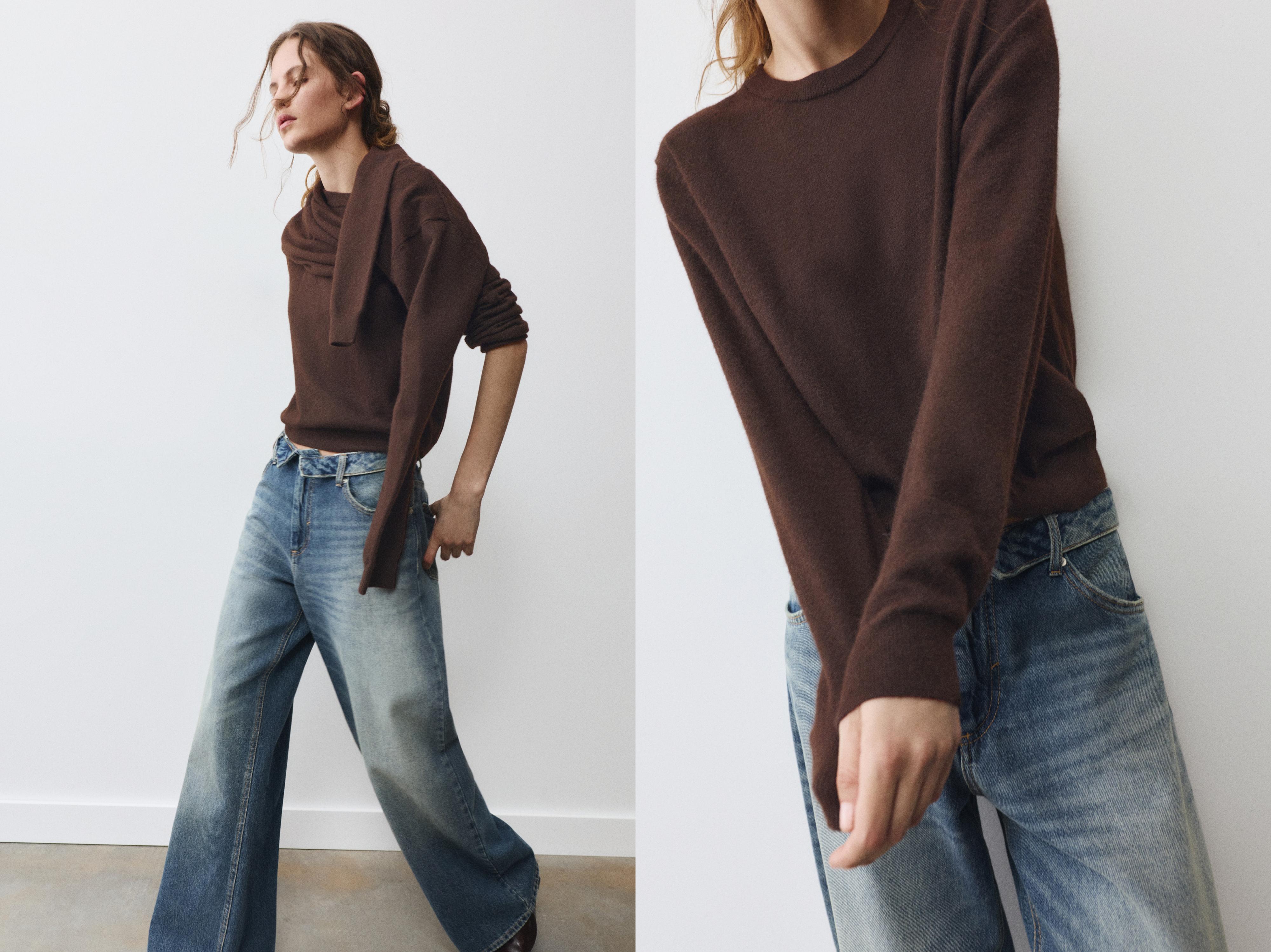 Soft knit jumper — Brown