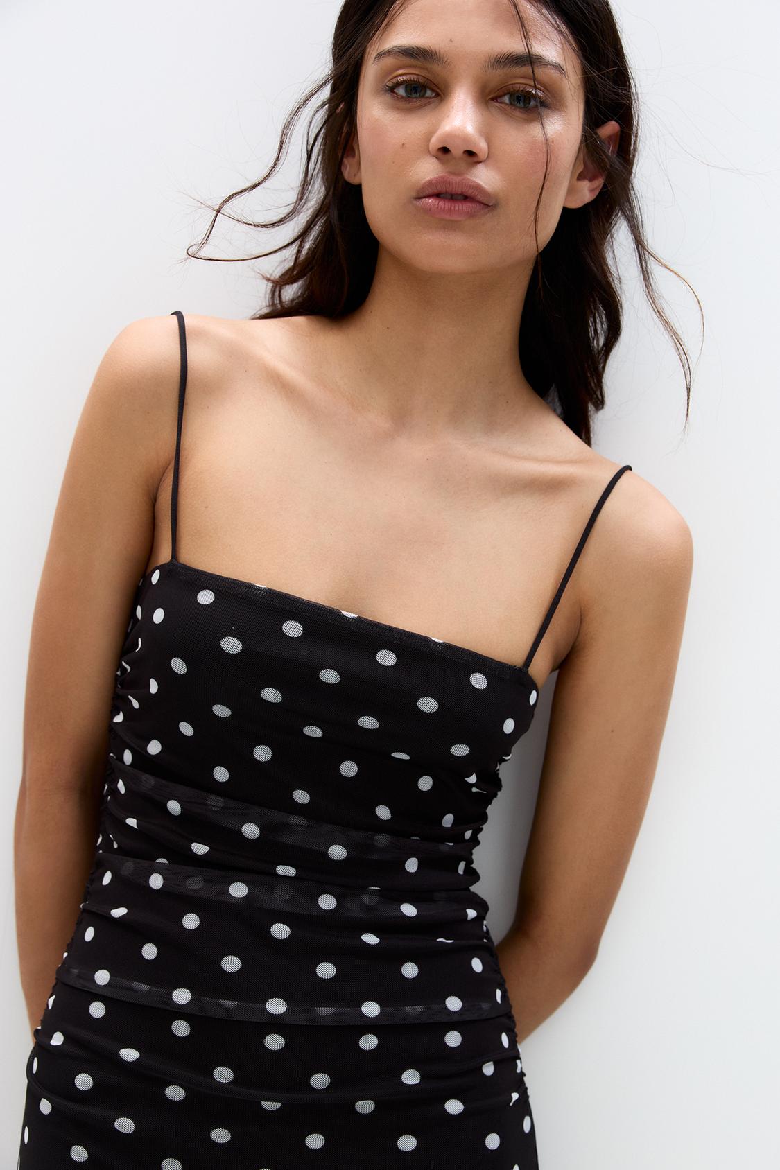 Pullbear Vestido Pull And Bear Vestido Lunares Vestido Tirantes