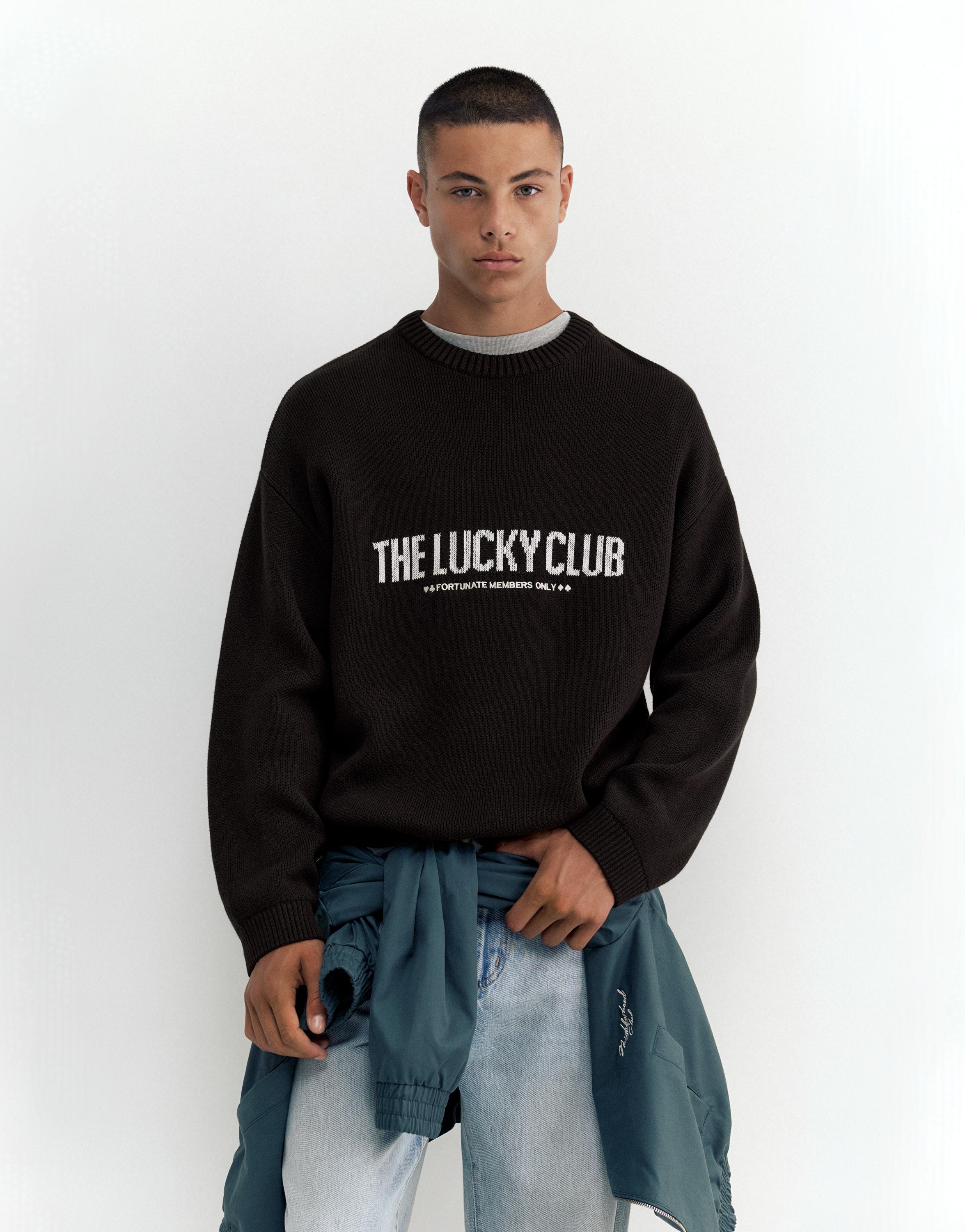 STWD graphic jumper — Black