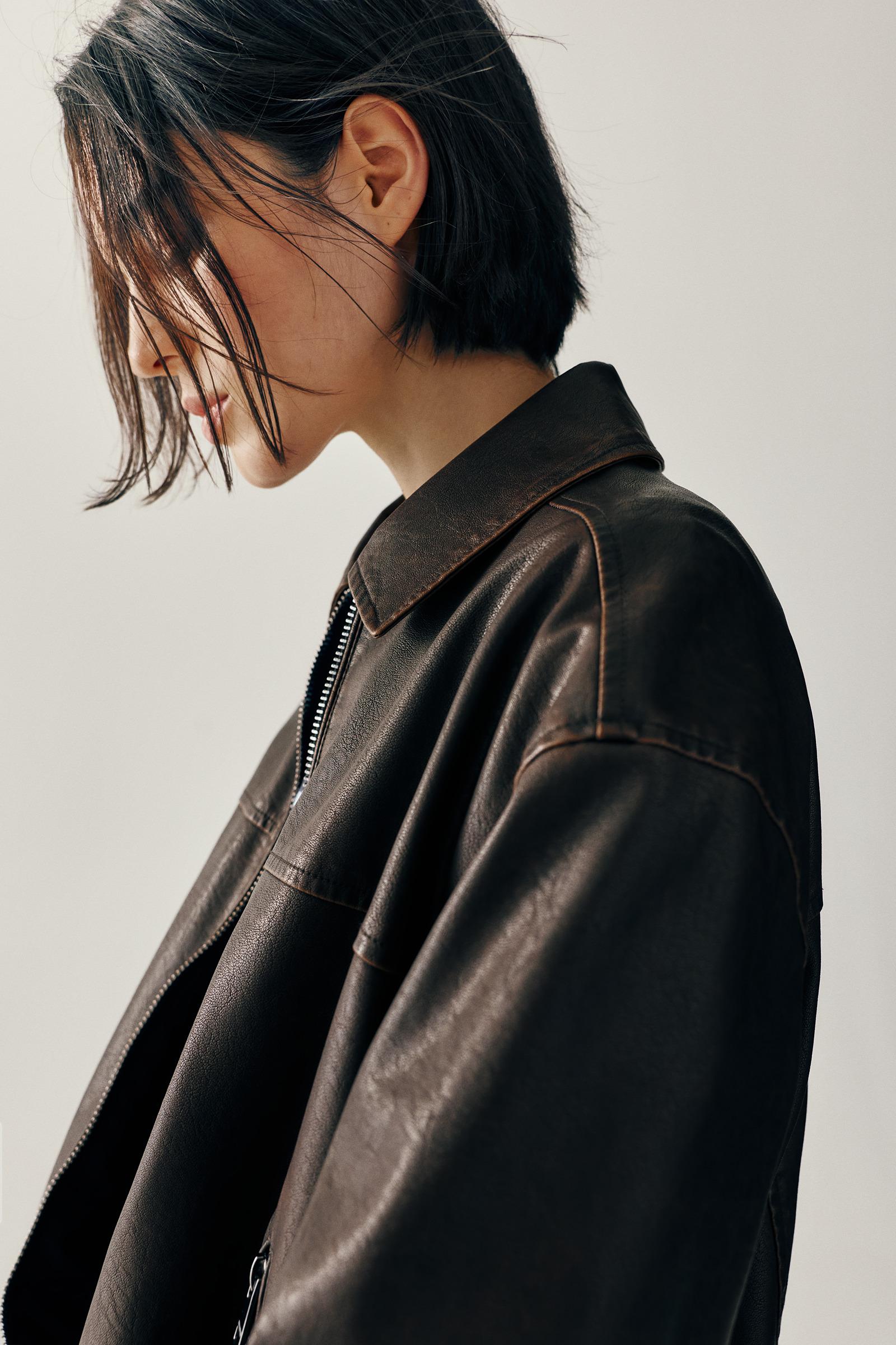 Suni Deri Baba Kesim Ceket - Görsel 122