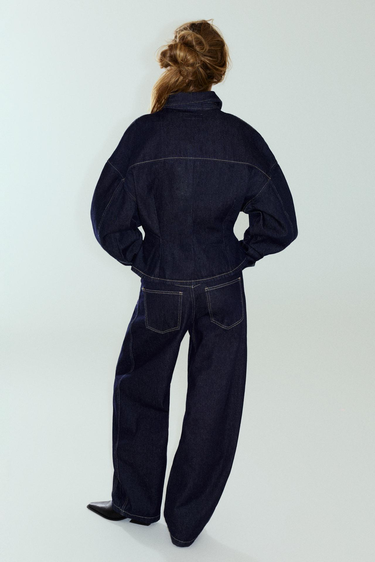 Fitted denim shirt — Navy