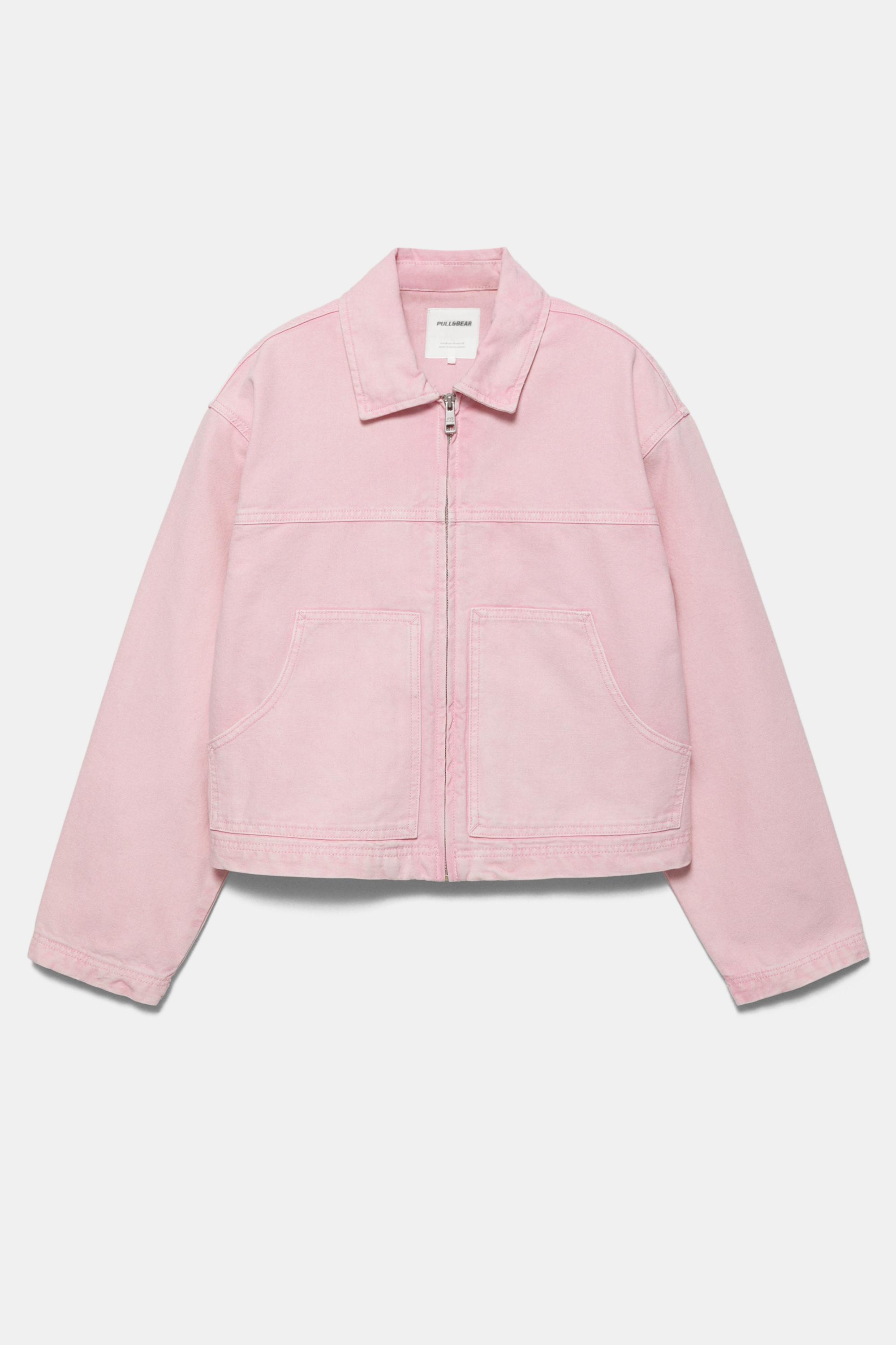 Pembe utility ceket