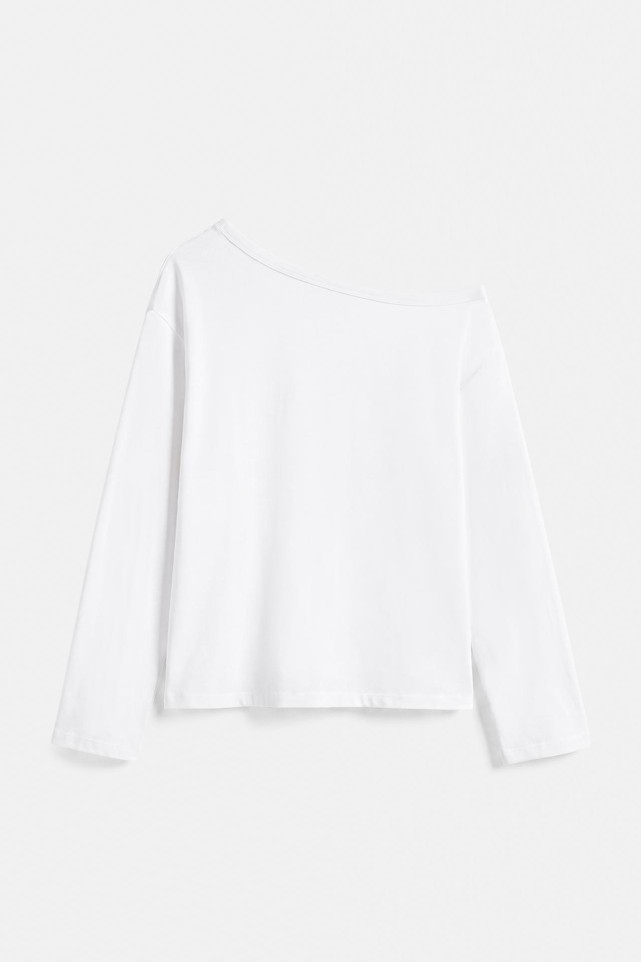 Asymmetric oversize T-shirt — White