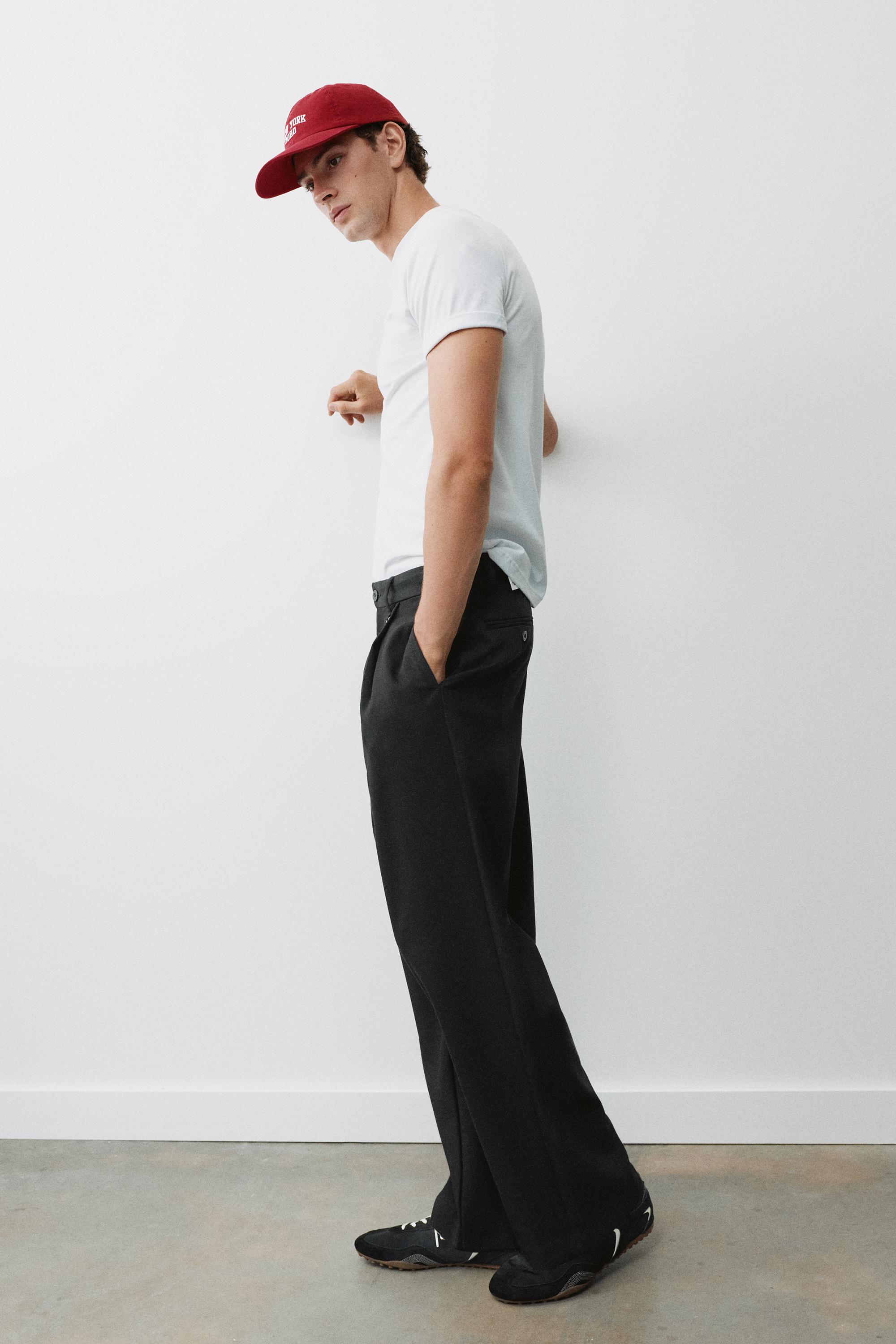 Tailored darted trousers — Black