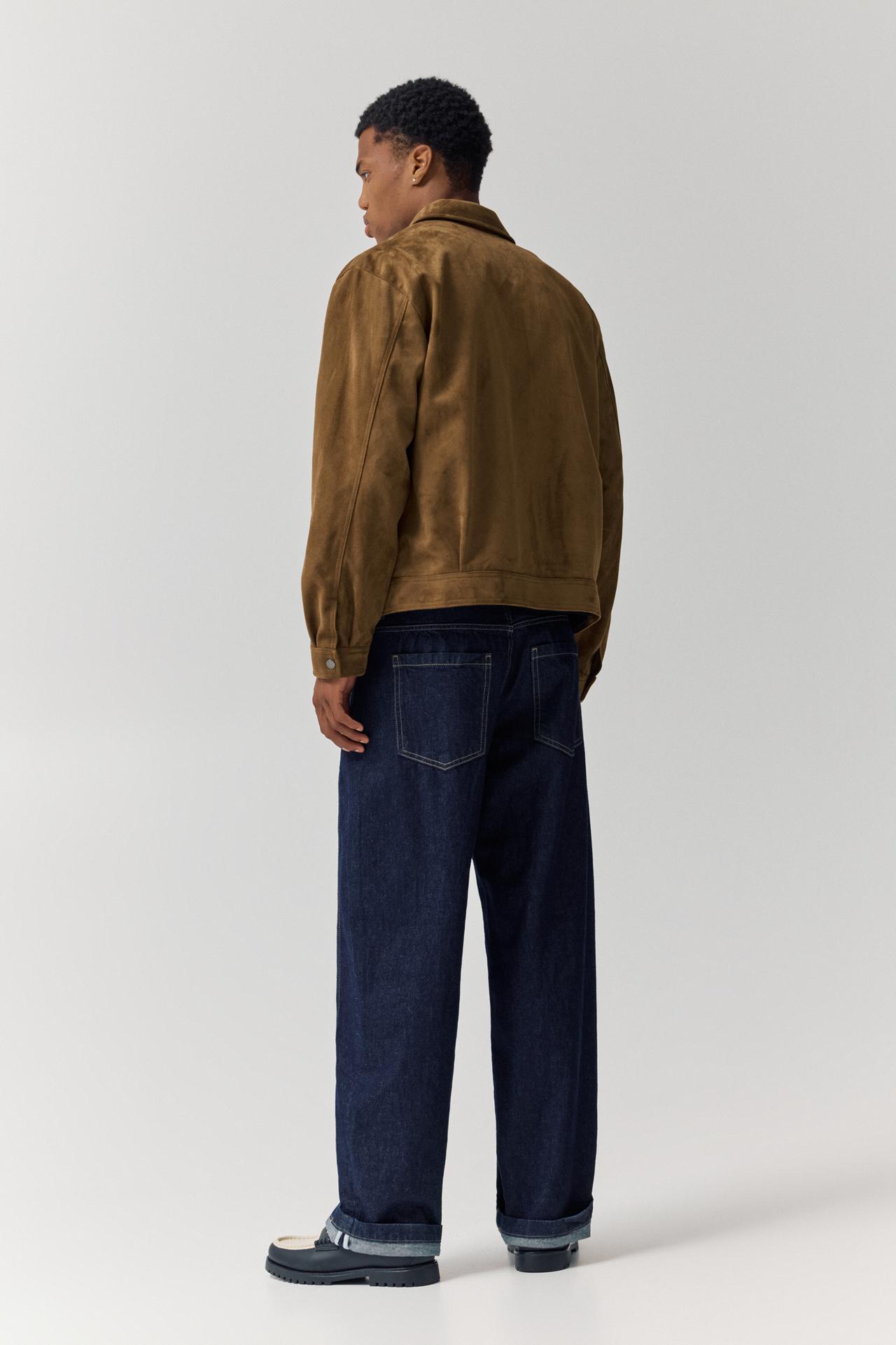 Faux suede jacket — Brown