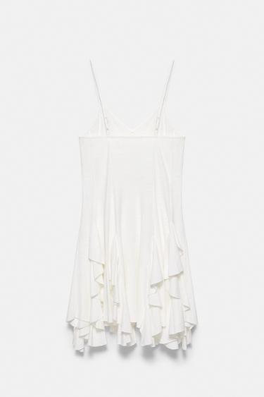 Short strappy flared dress — Ecru 6