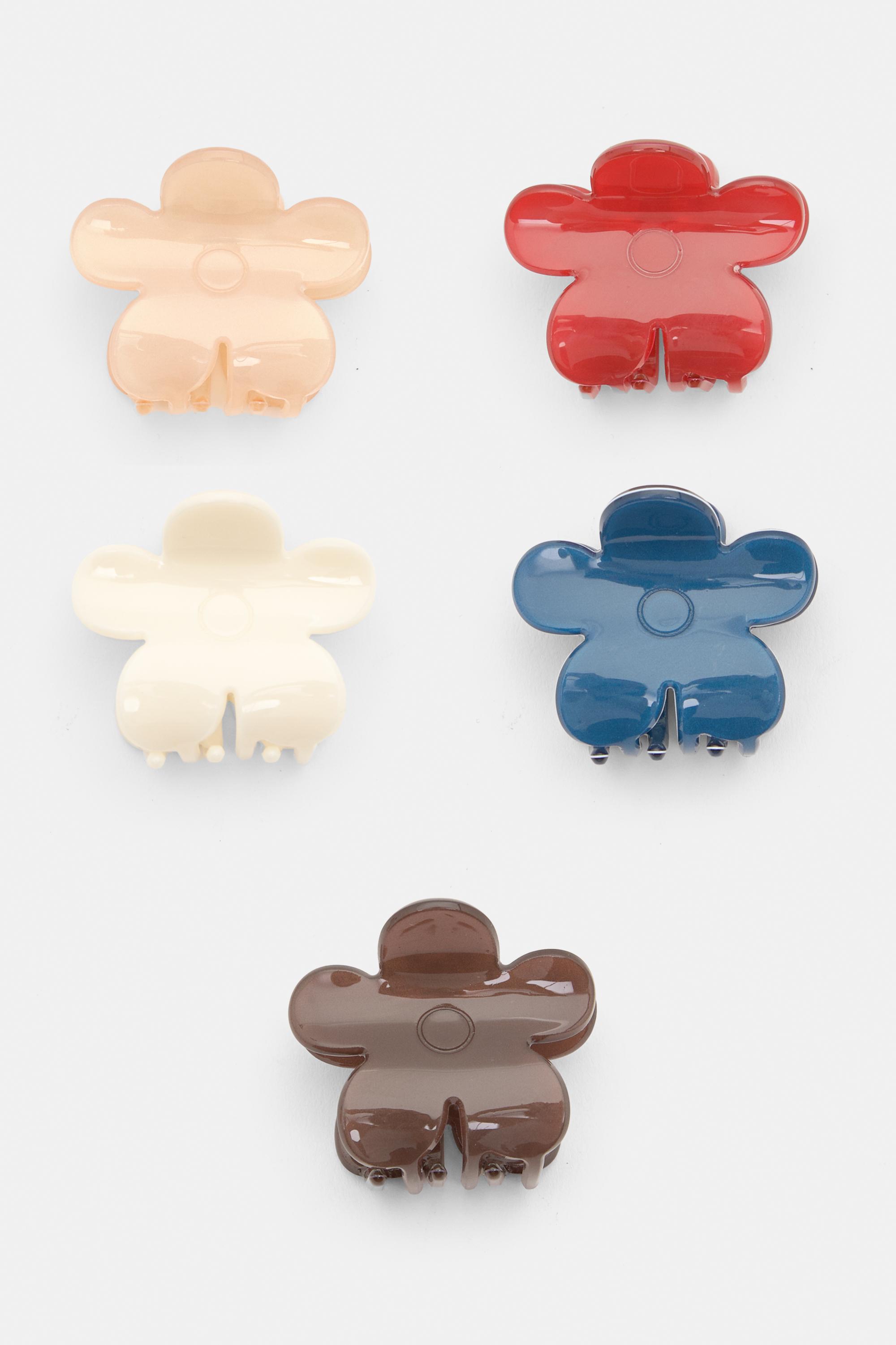 5er-Pack Blumen-Haarspangen