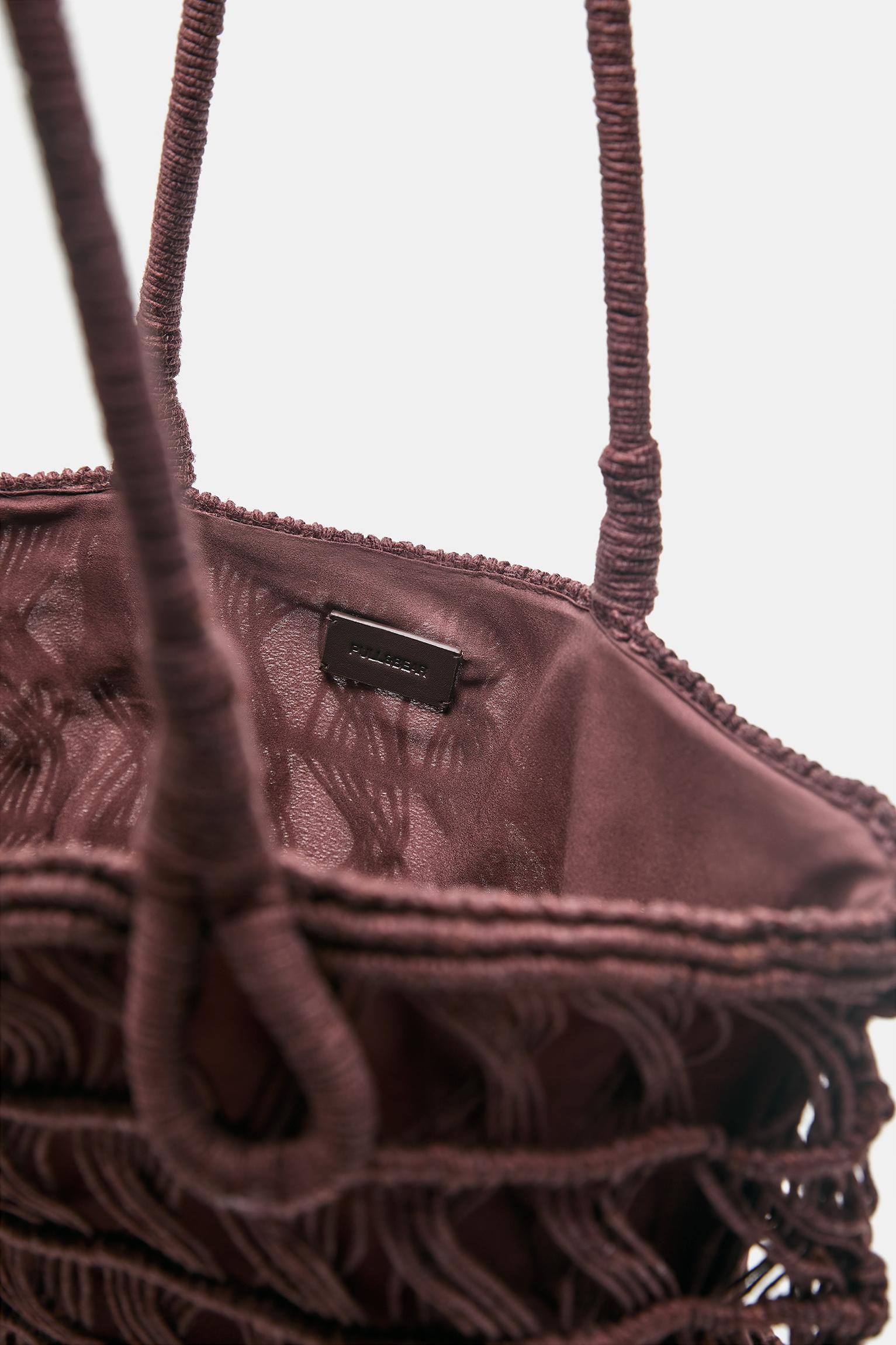 Embellished tote bag — Brown
