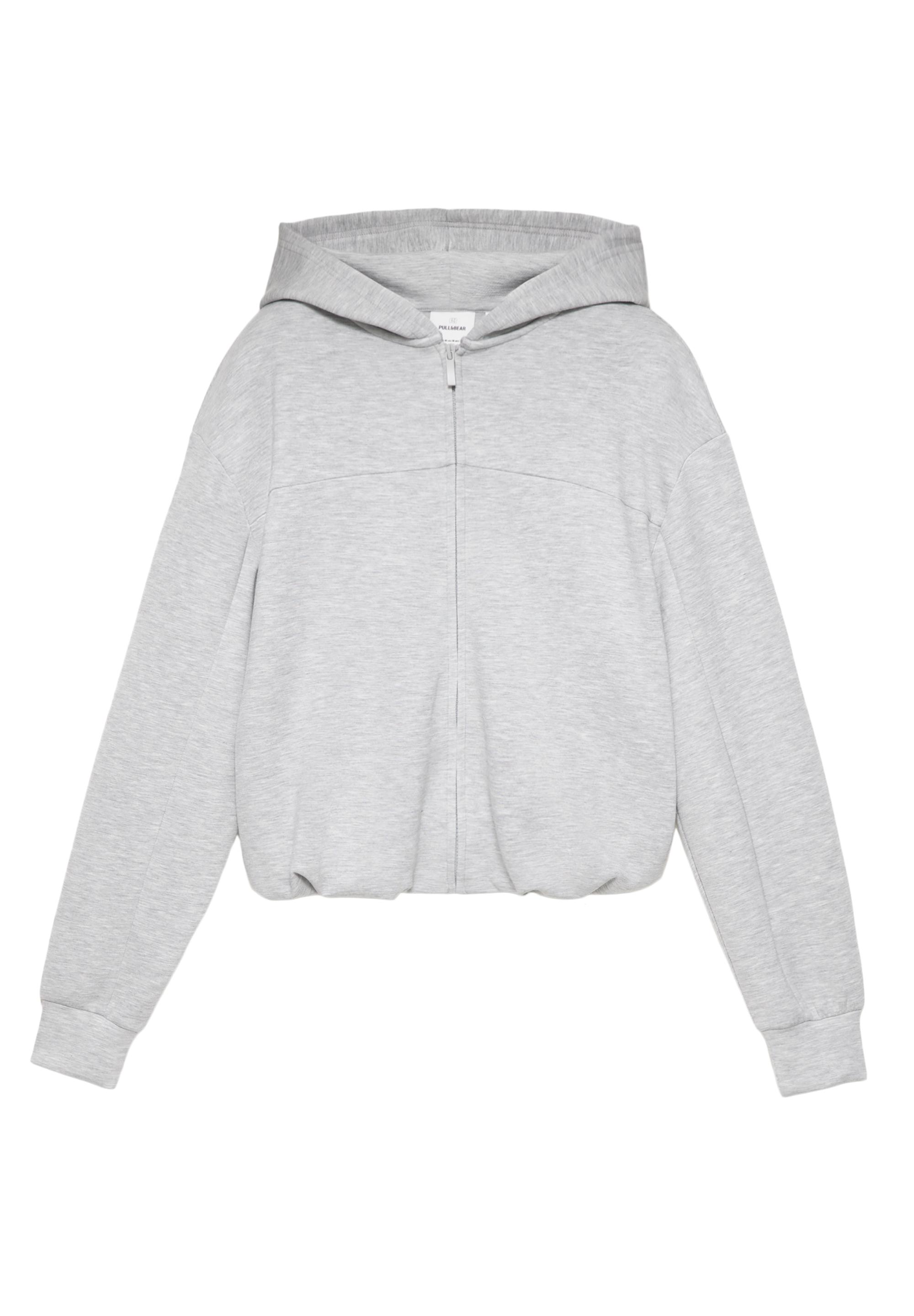 Soft touch hooded sweatshirt — Grey marl