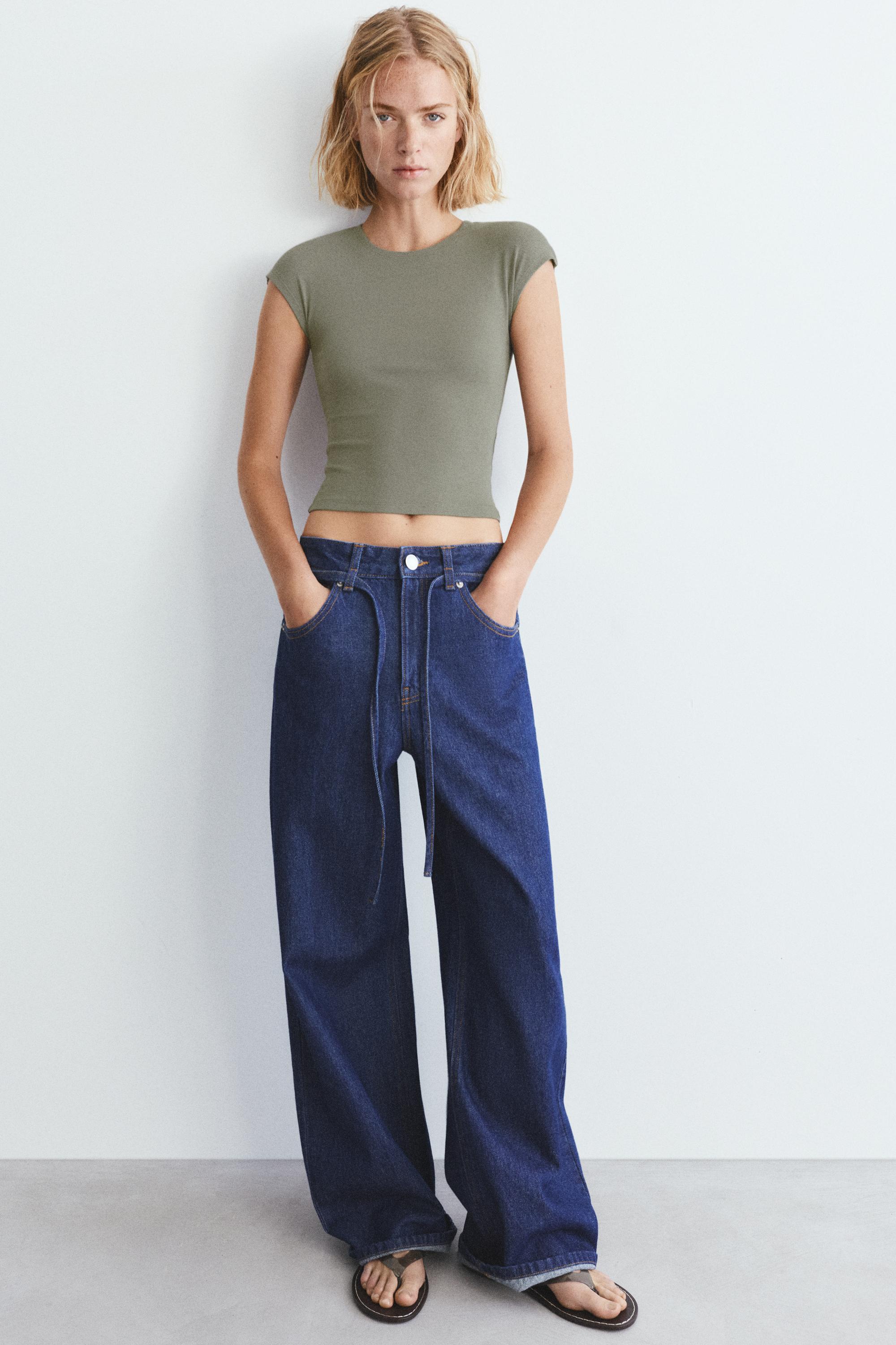 Fitted short sleeve T-shirt — Khaki