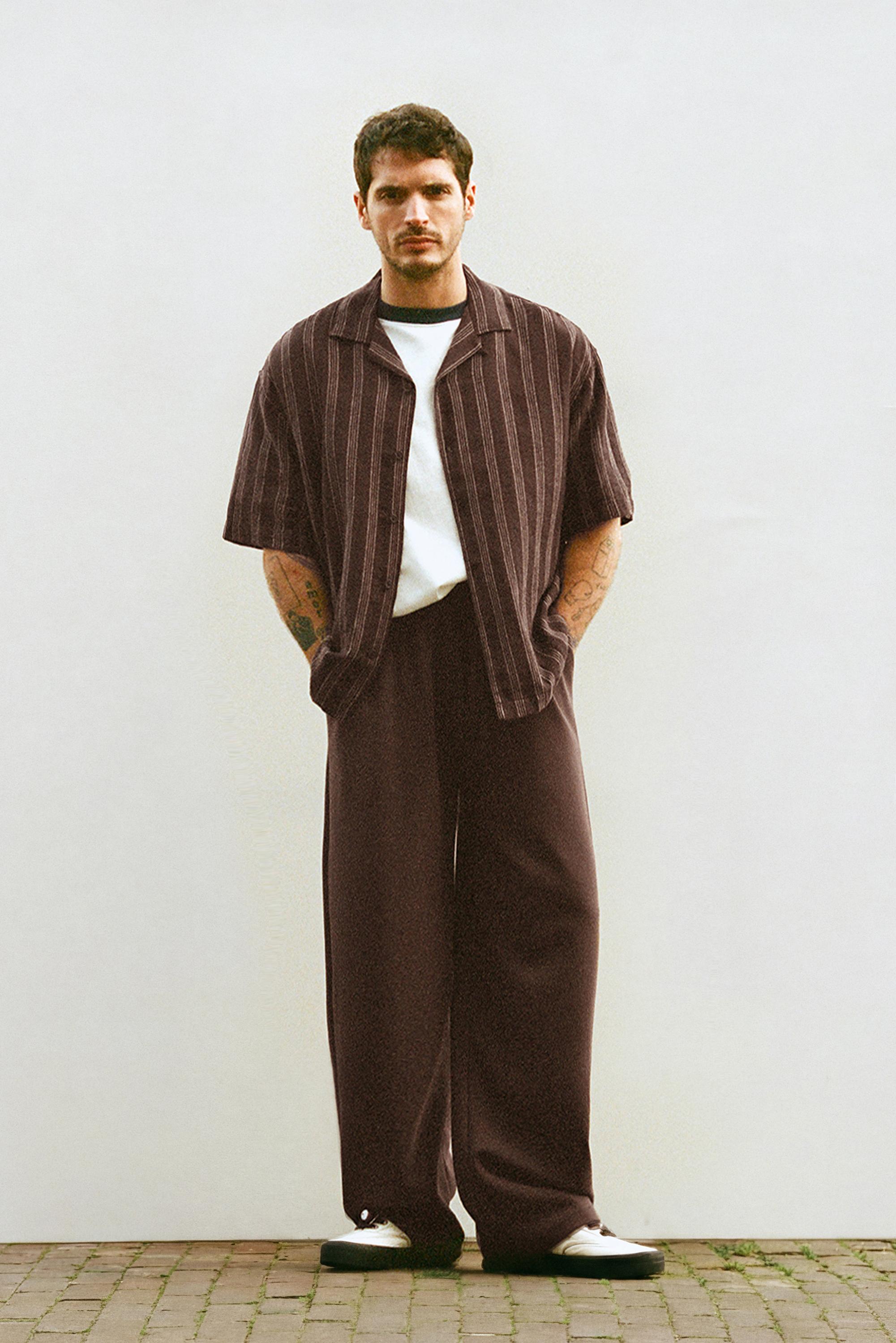 Kısa kollu çizgili gömlek - Görsel 10