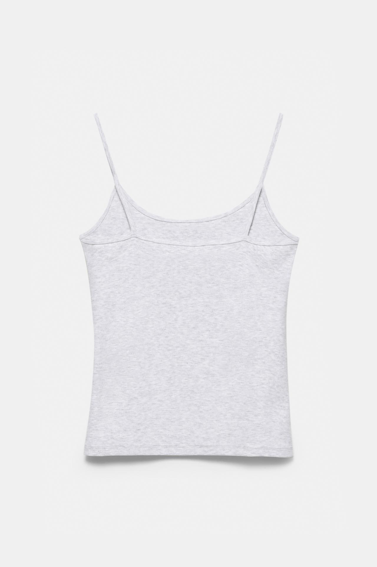 Thin strap top — Grey marl