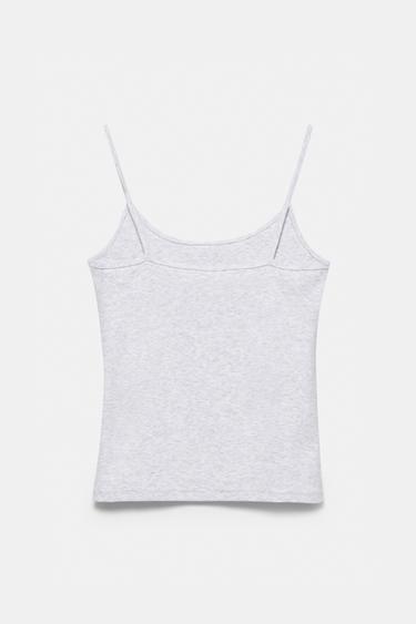Thin strap top — Grey marl 7
