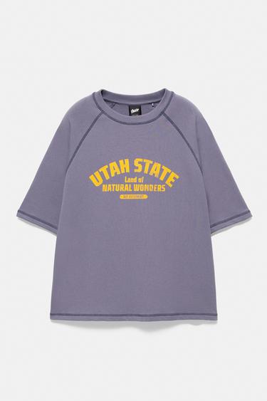 Short sleeve sweatshirt with graphic — Mauve 5