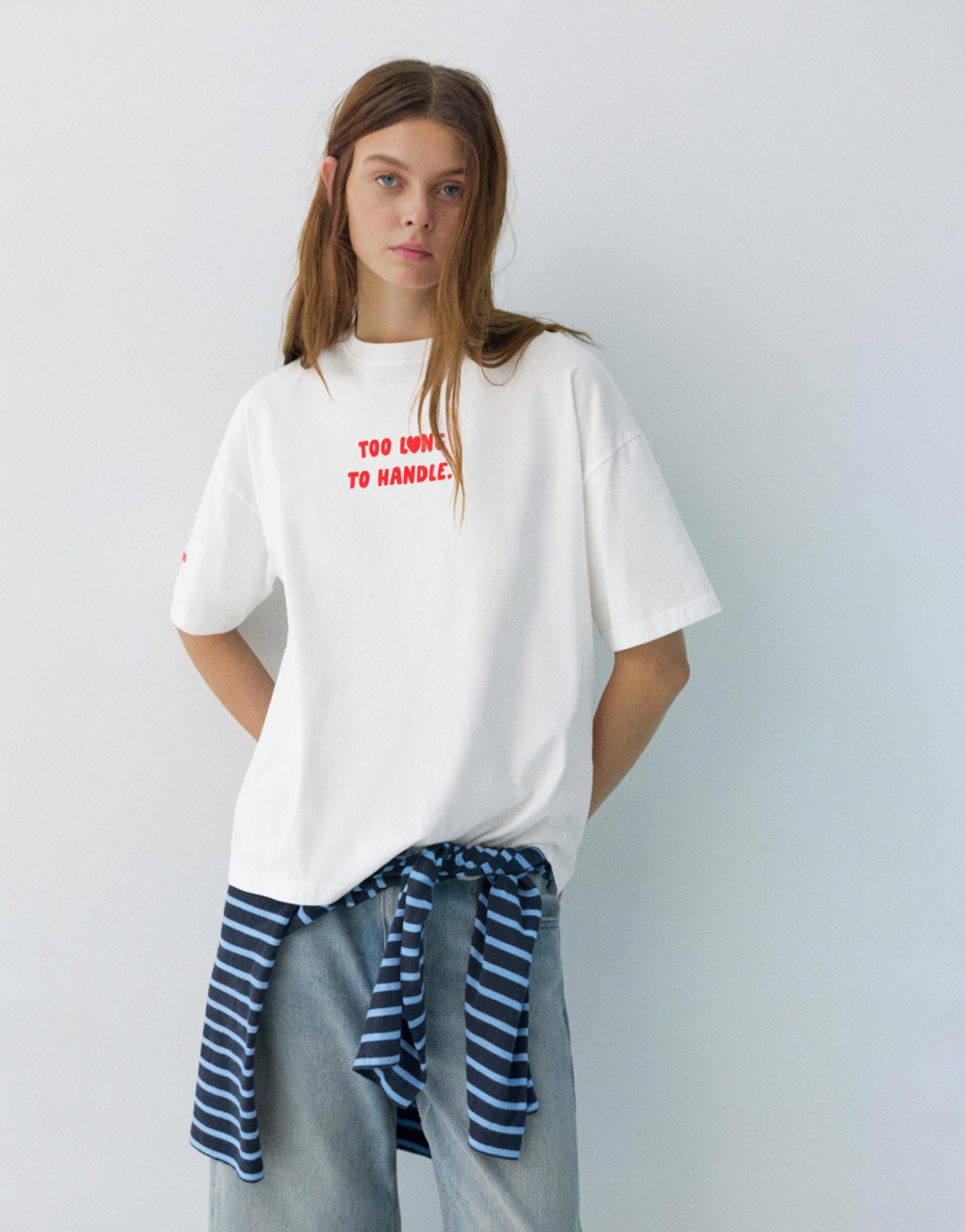 Köpek grafik baskılı ve yazılı t-shirt - Görsel 13