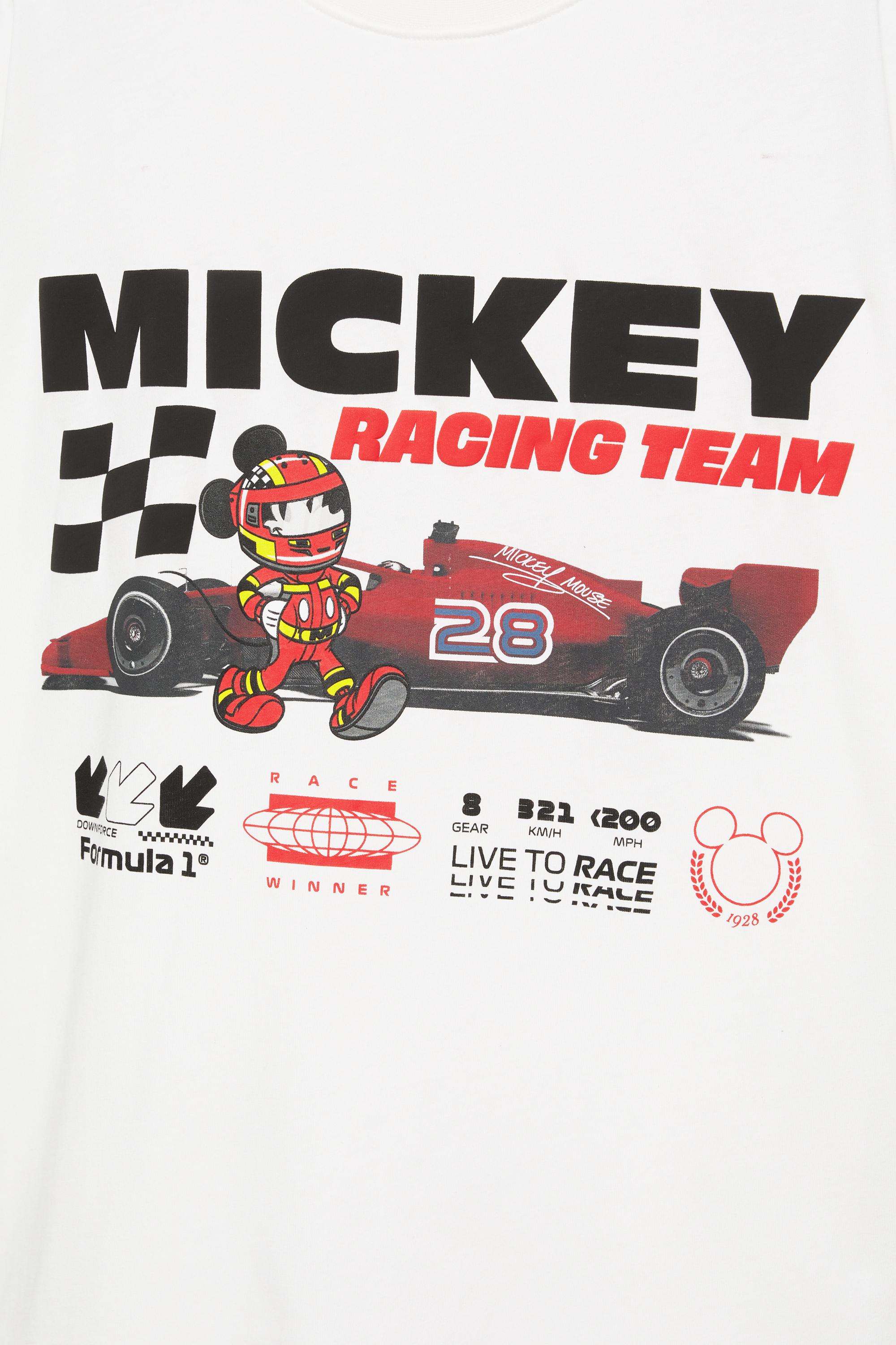 Pull&Bear Disney x F1 Mickey Racing Team tişört görsel 4