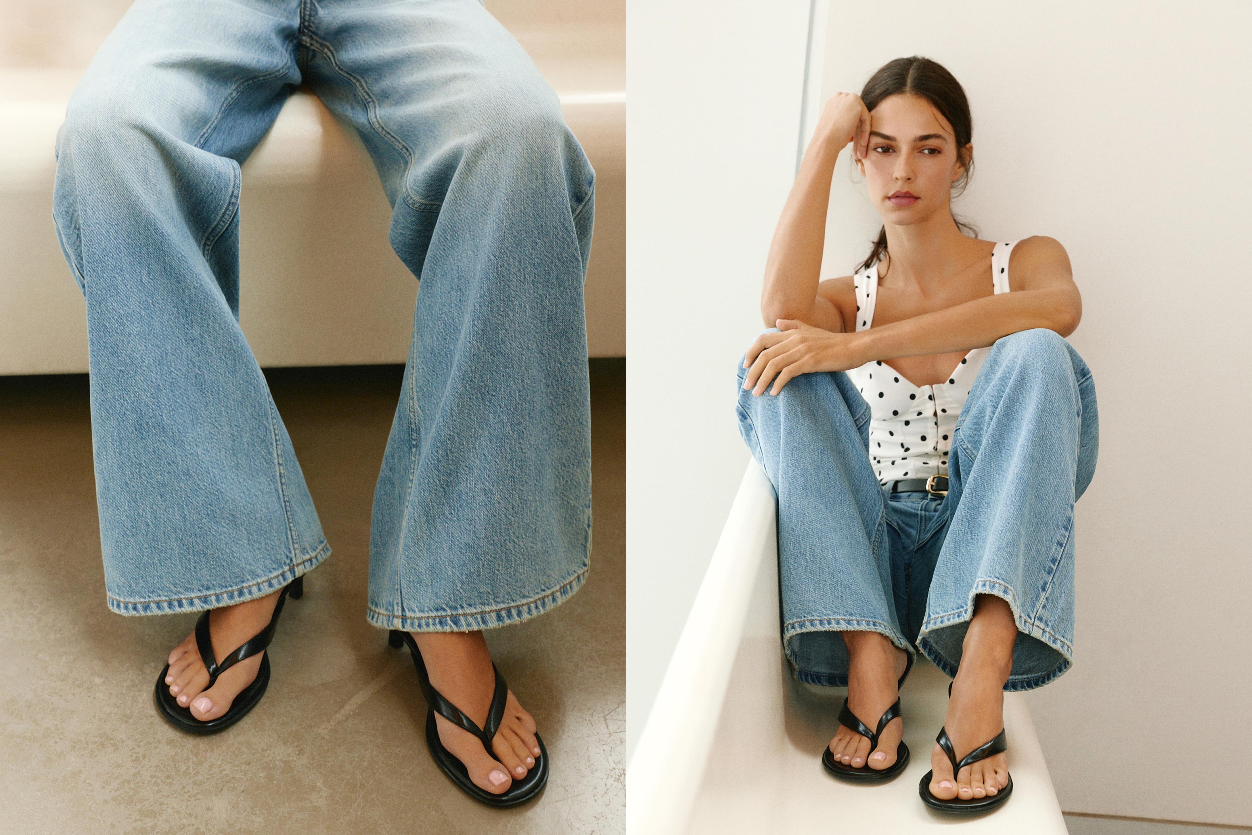 High-heel sandals — Black