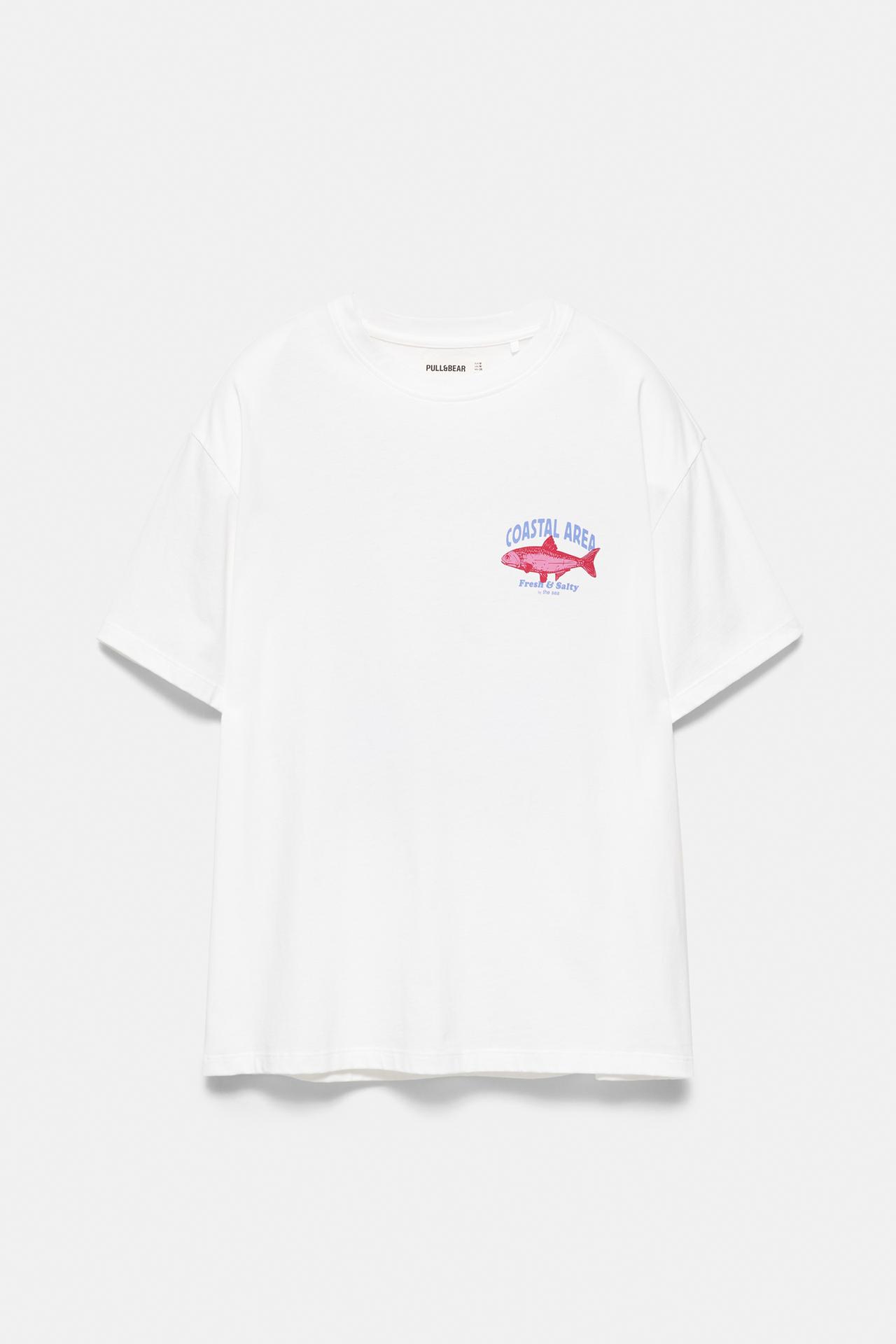 Fish graphic T-shirt — White