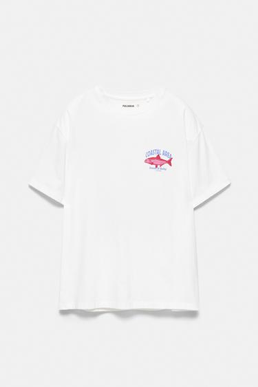 Fish graphic T-shirt — White 6