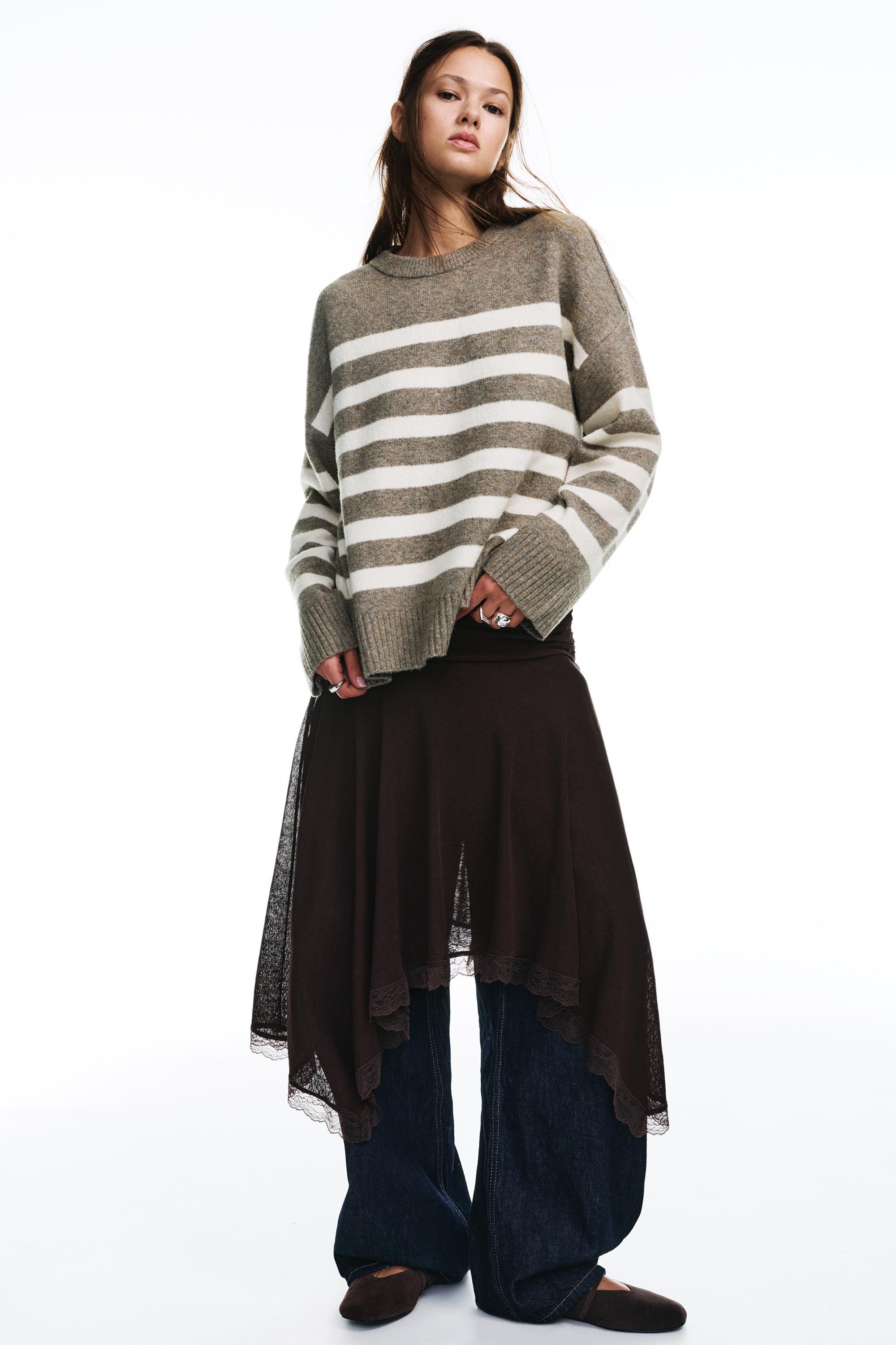 Striped jumper — Brown