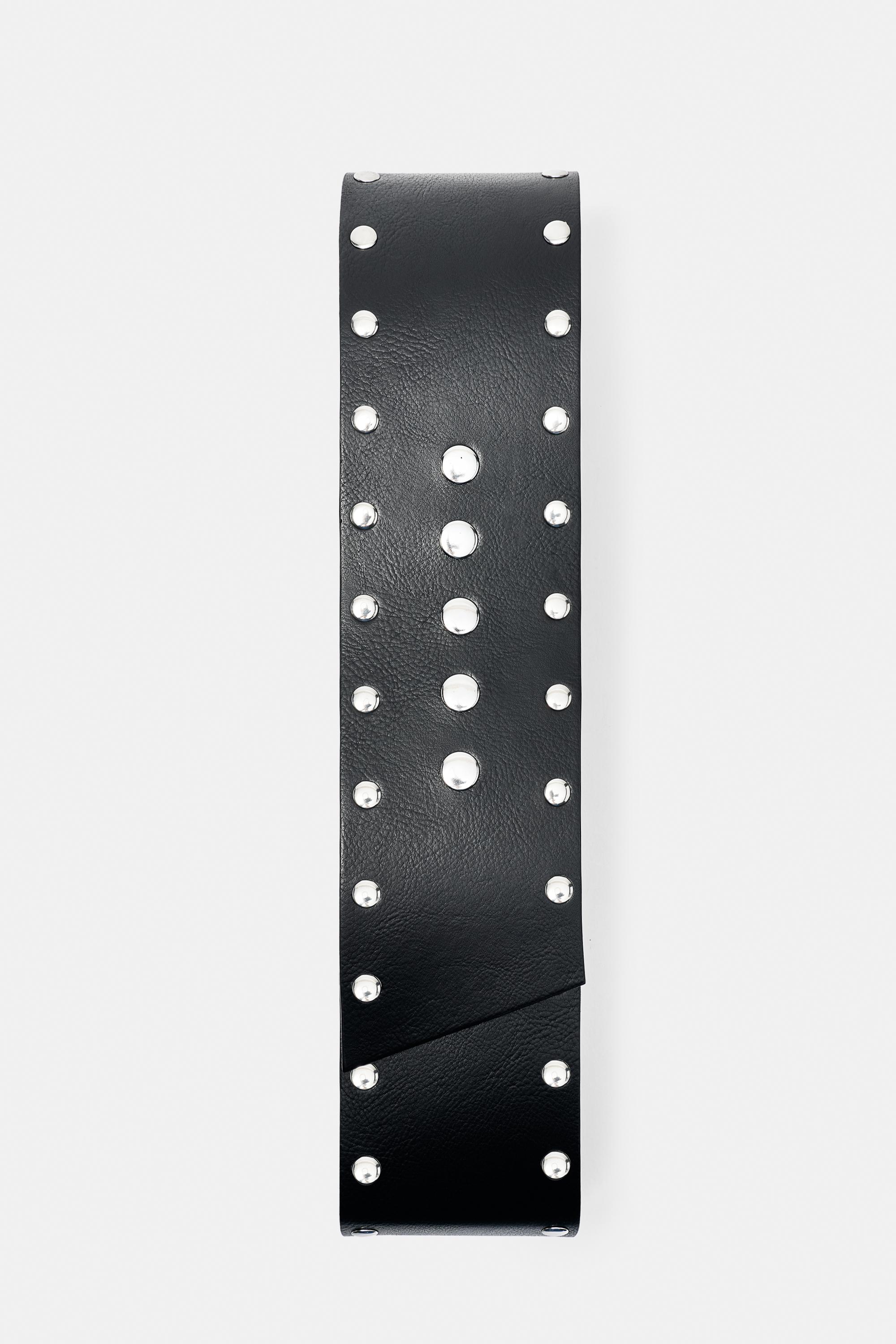 Studded cummerbund belt — Black