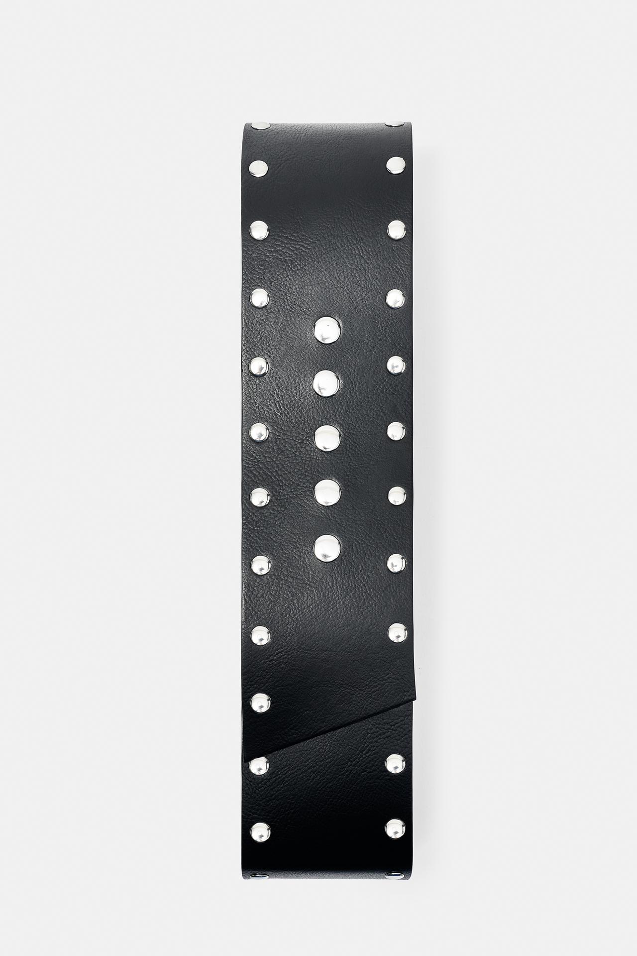 Studded cummerbund belt — Black