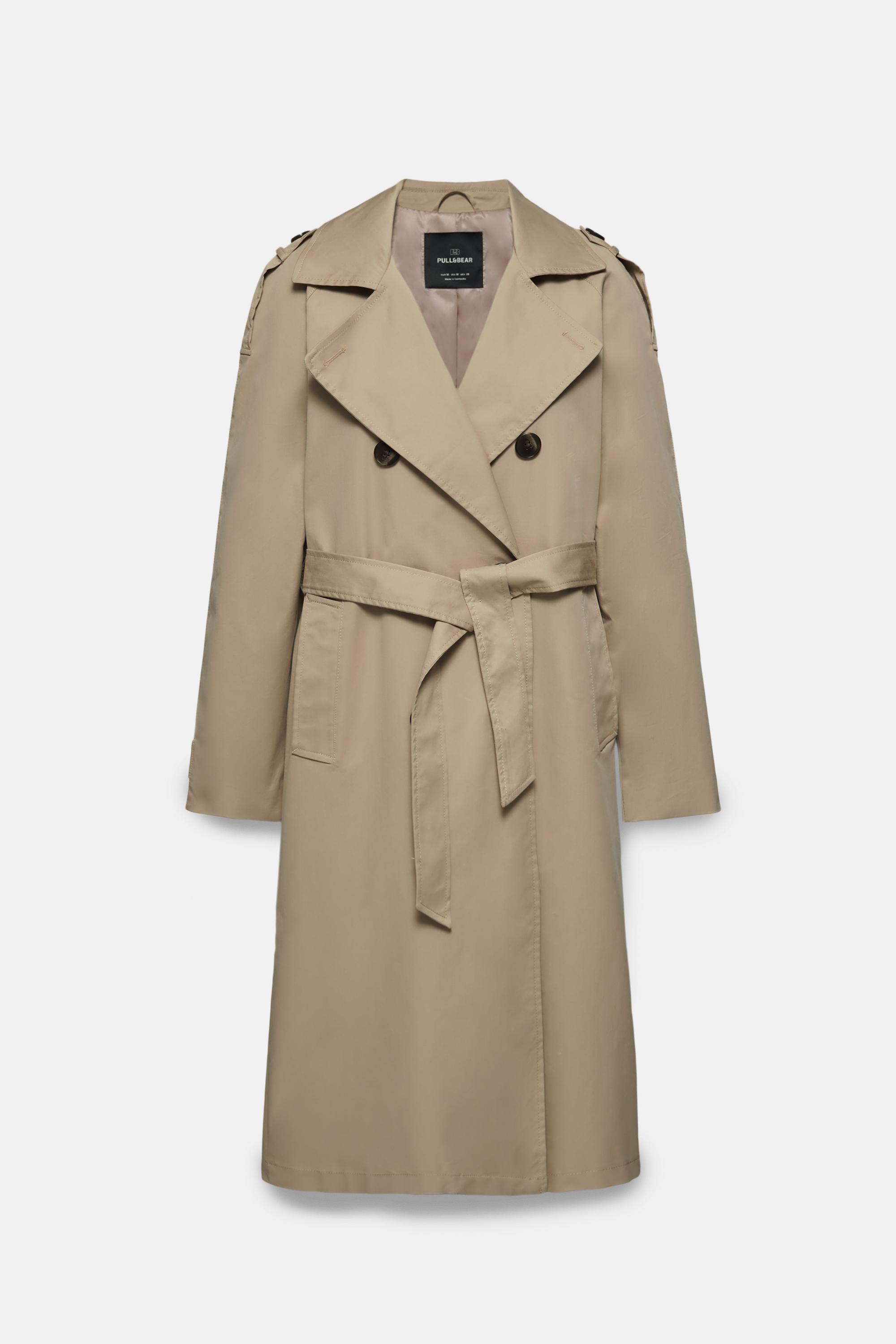 Kemerli uzun trençkot - Görsel 5