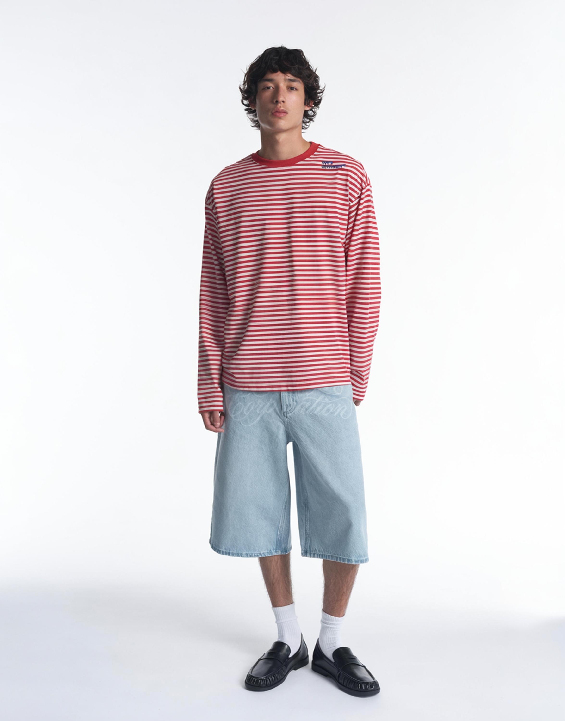 Striped STWD T-shirt — Red