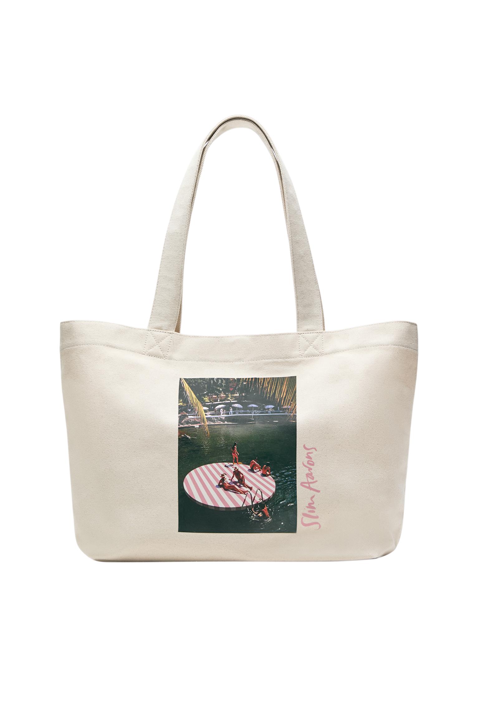 Slim Aarons tote bag — Ecru