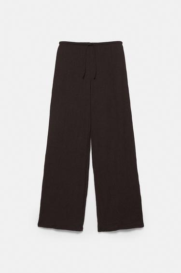 Wide-leg crepe trousers — Brown 6