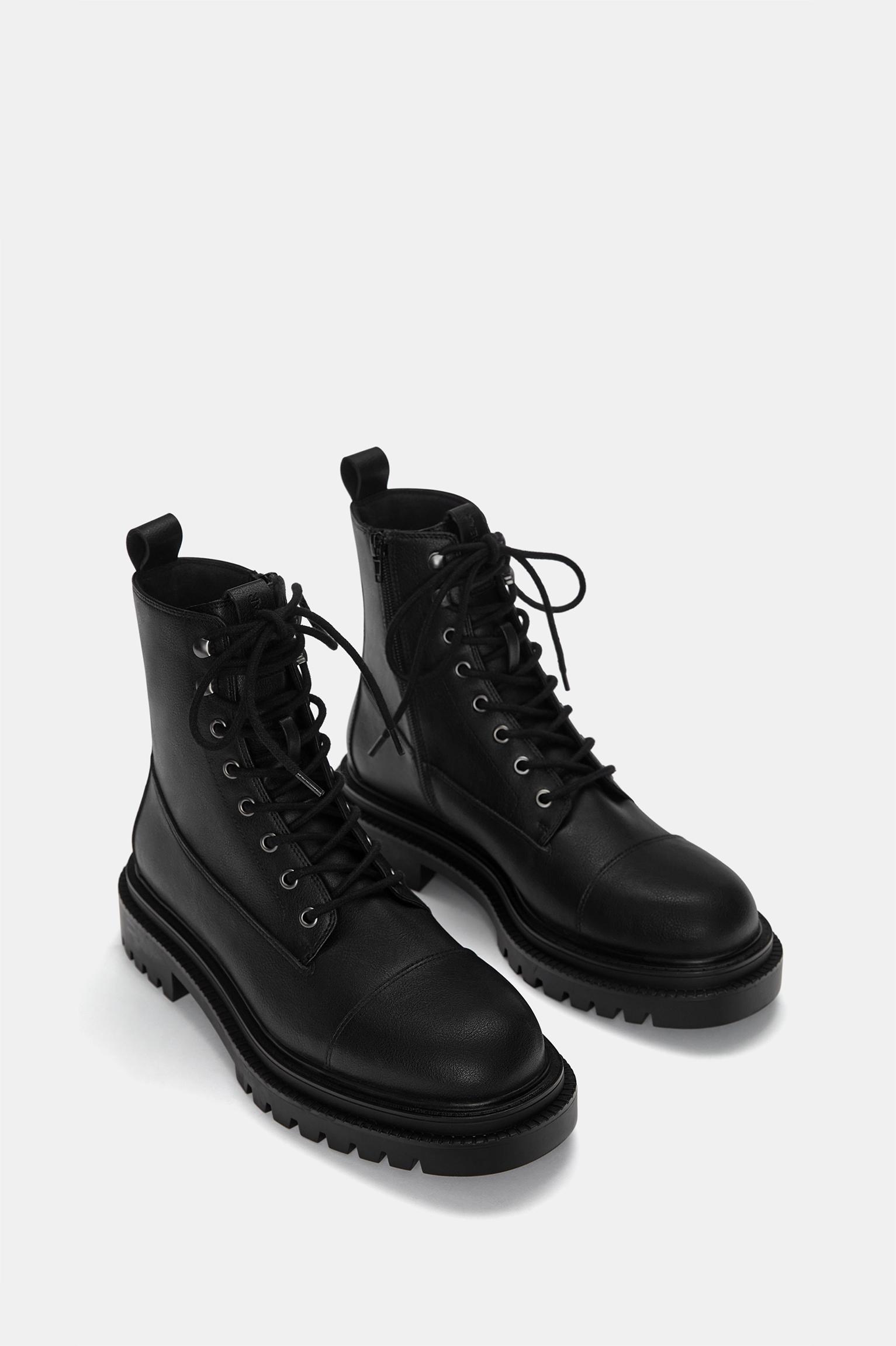 Botines Militares Mujer Bota Militar Pull And Bear Botines Tacon