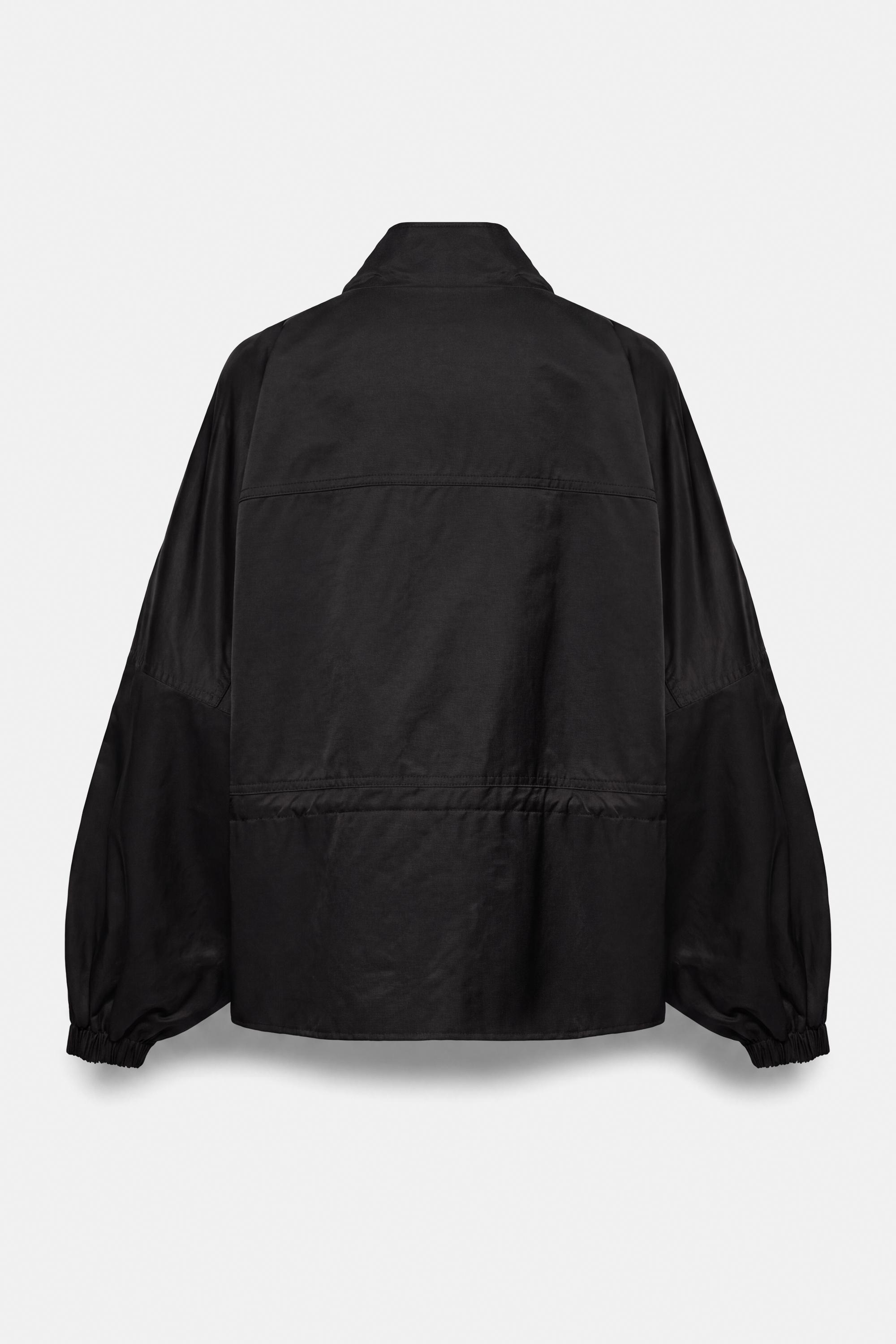 Gathered waist jacket — Black