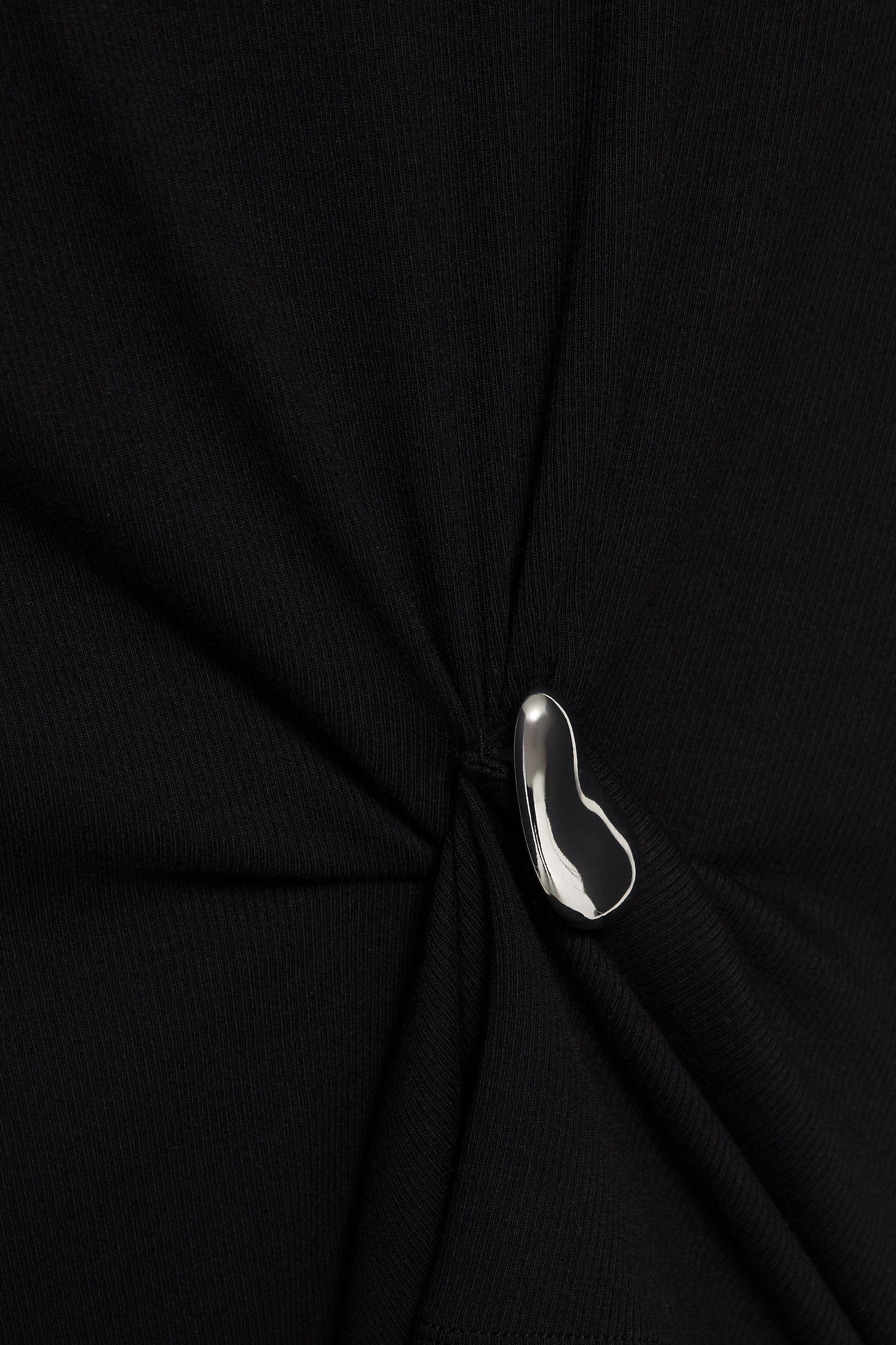 Metal appliqué tank top — Black