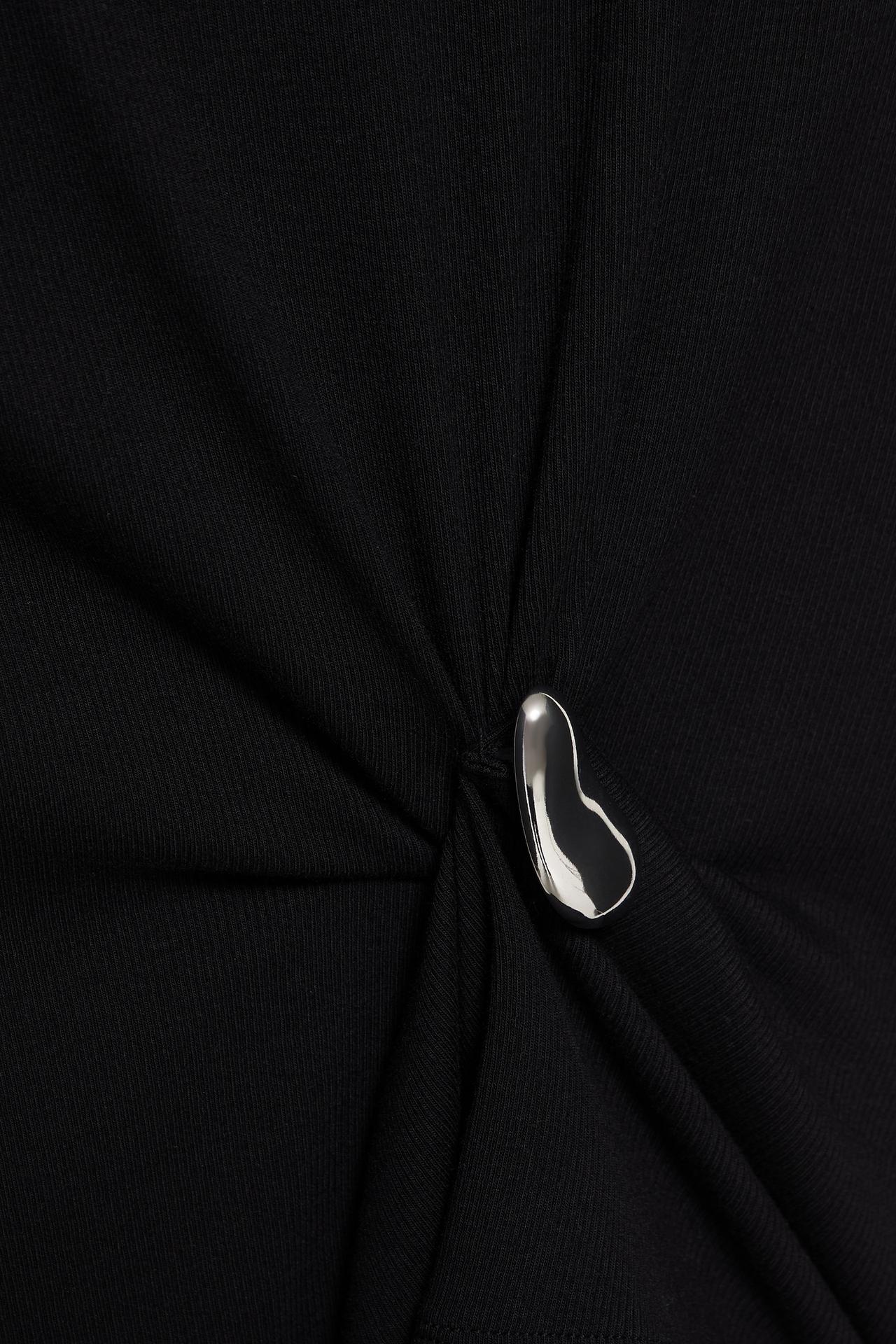 Metal appliqué tank top — Black