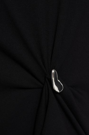 Metal appliqué tank top — Black 5