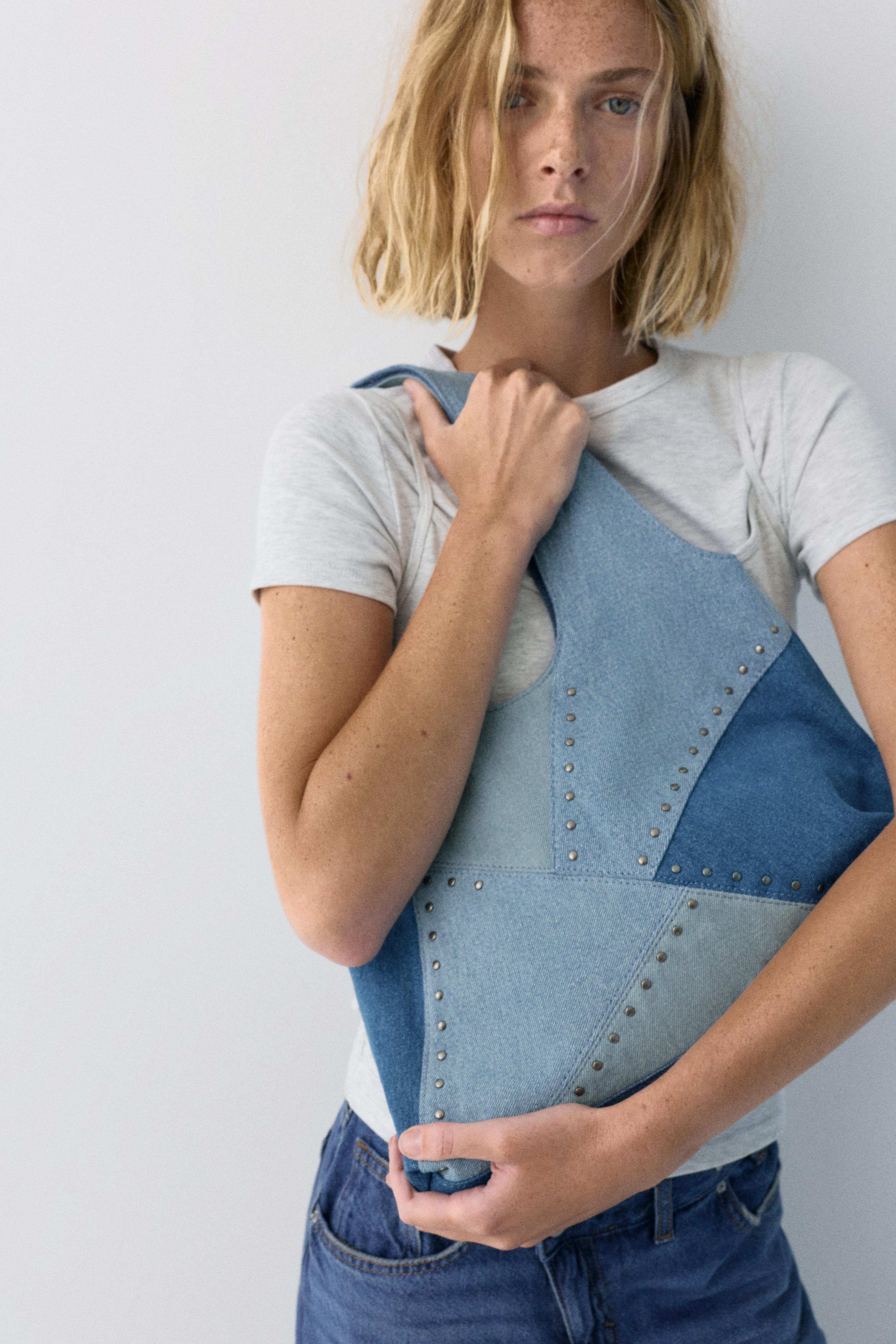 Denim patchwork shopper bag — Jeans