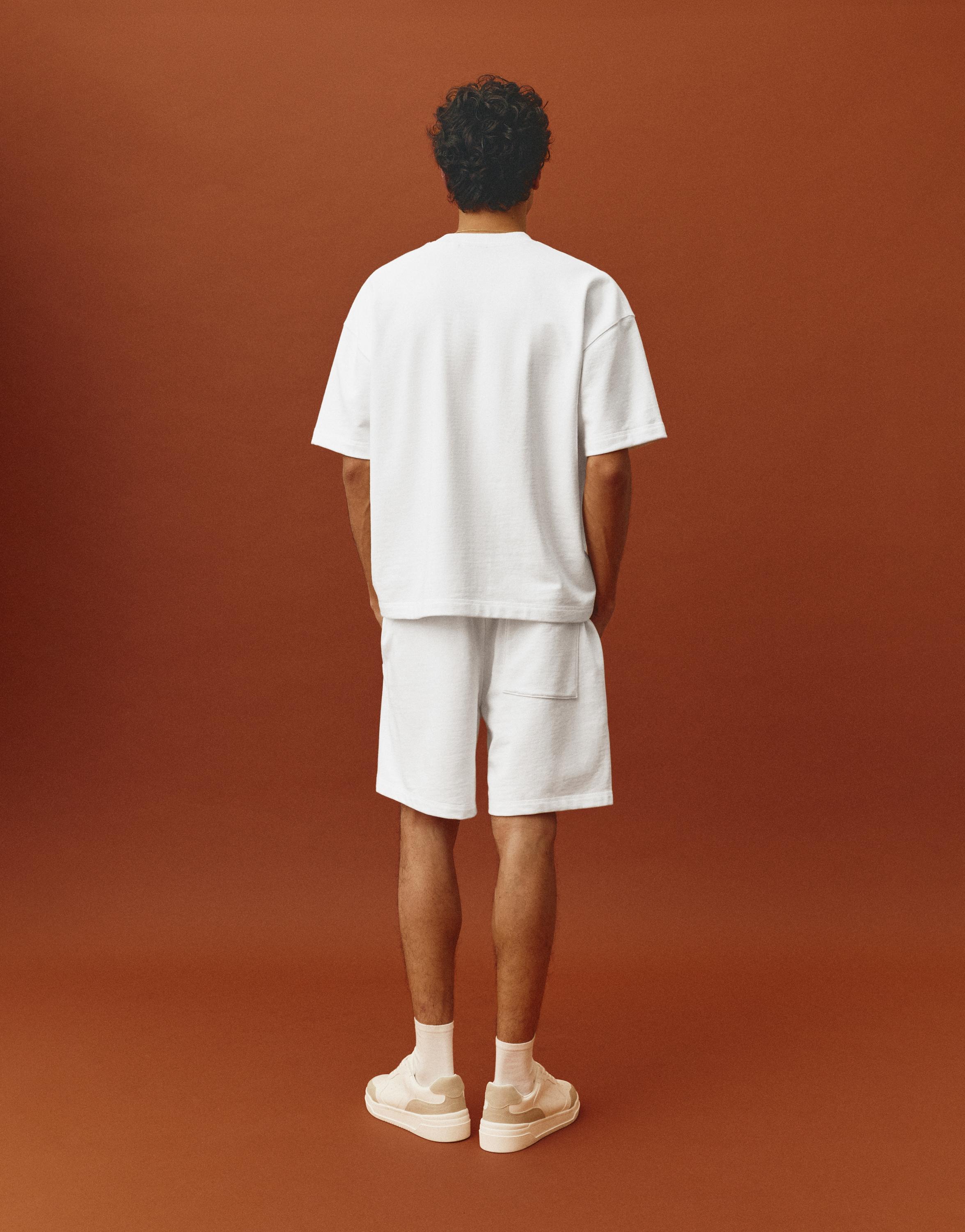 Logolu jogger bermuda şort - Görsel 22