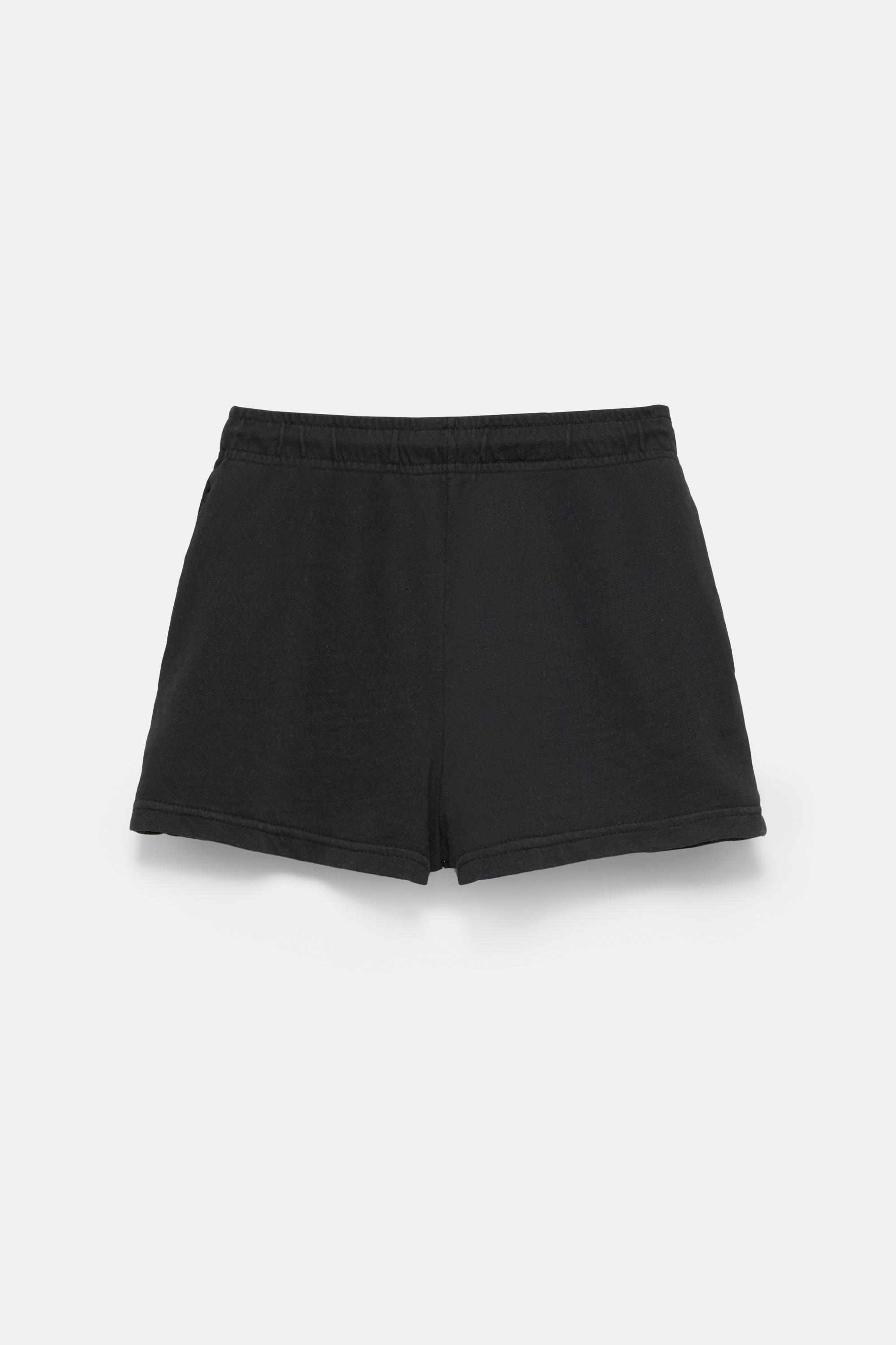 Sports shorts with elastic waist — Black